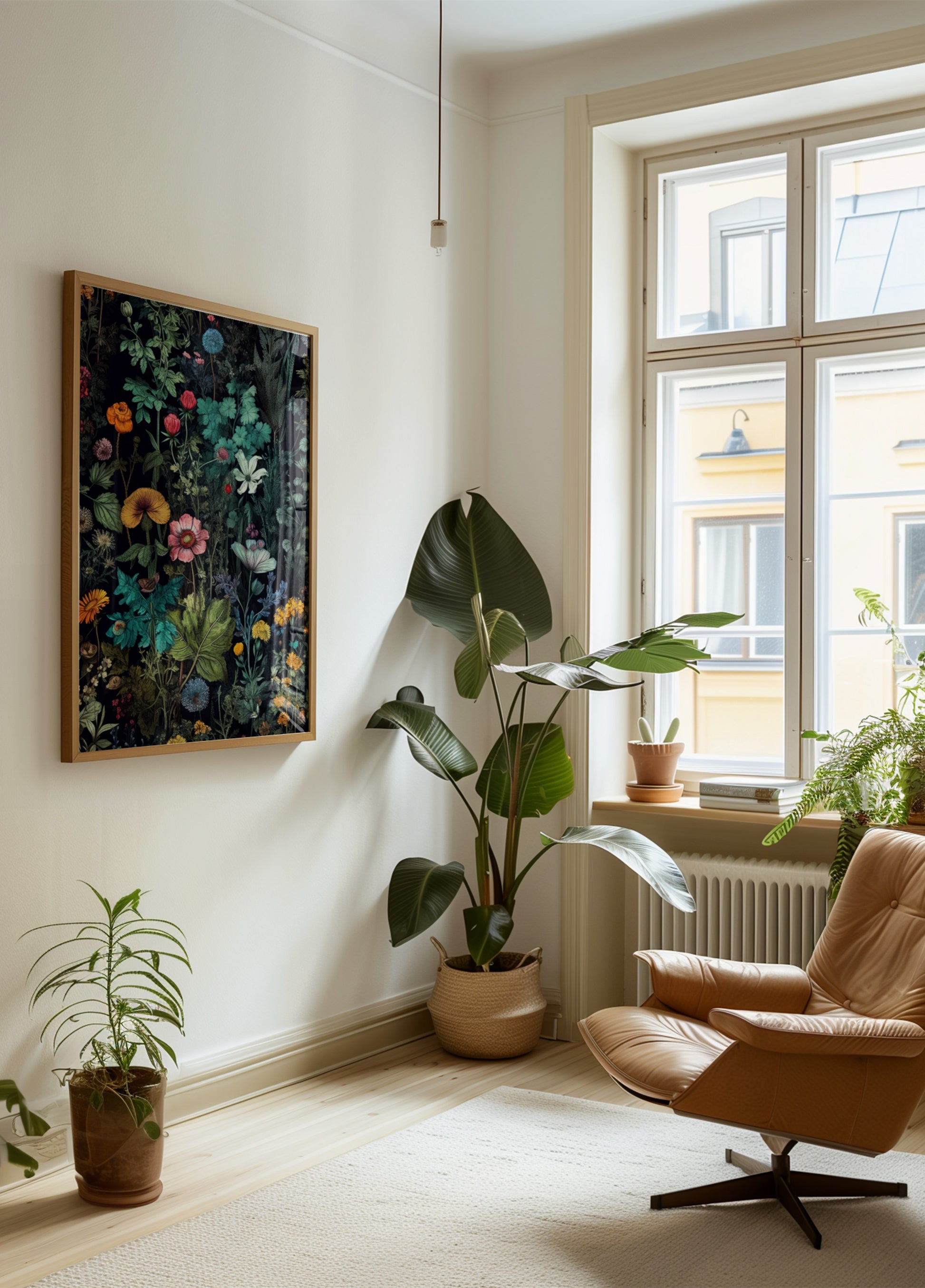 Donkere bloementuin