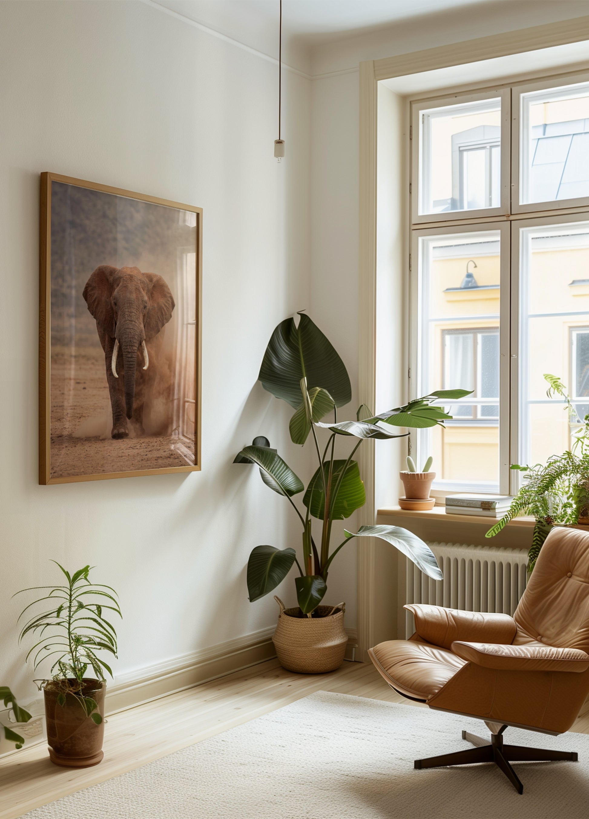 Krachtige stoffige olifant