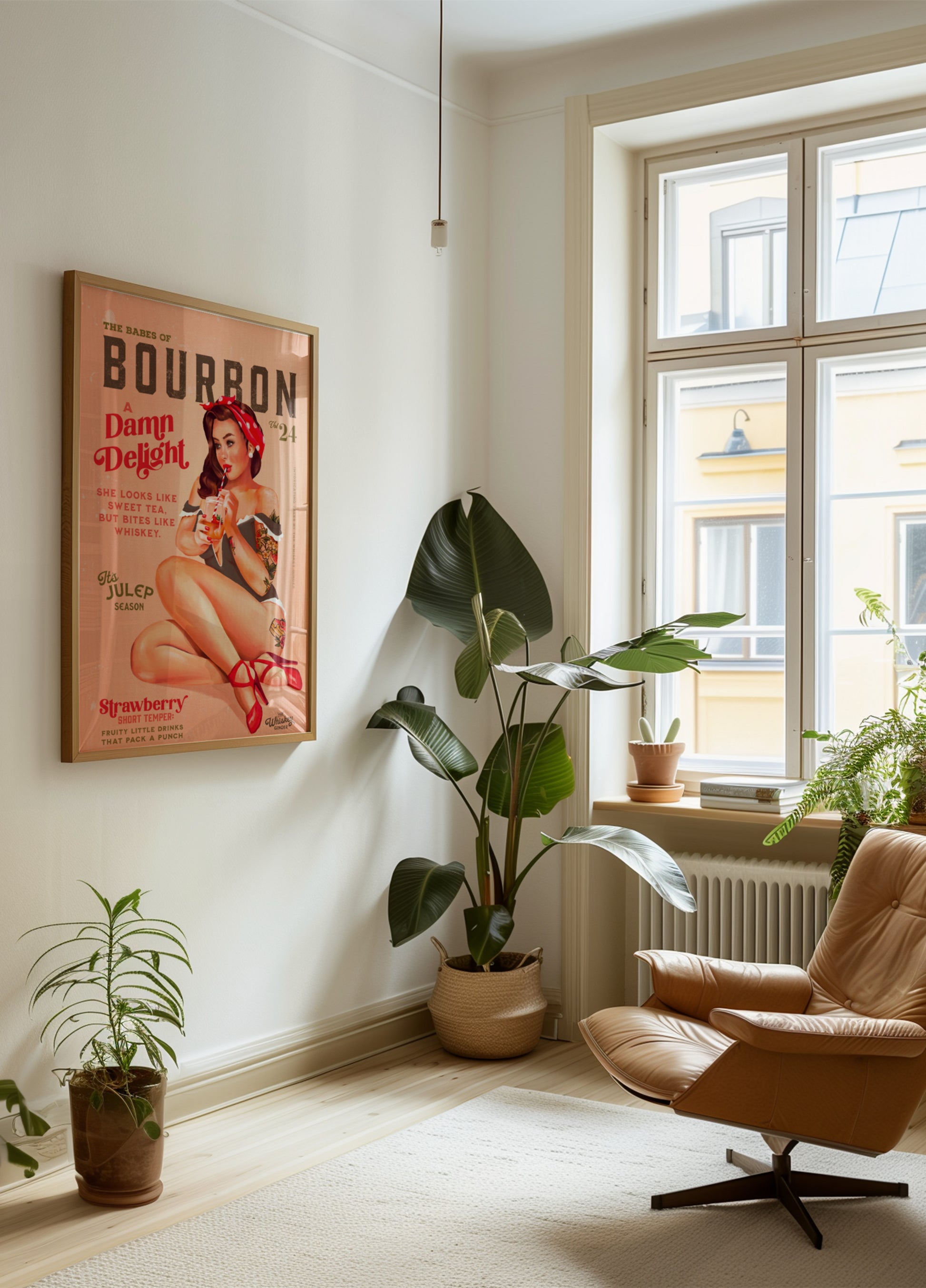 Bourbon Babes Vol 22 Vintage Pinup-meisje dat een cocktail drinkt