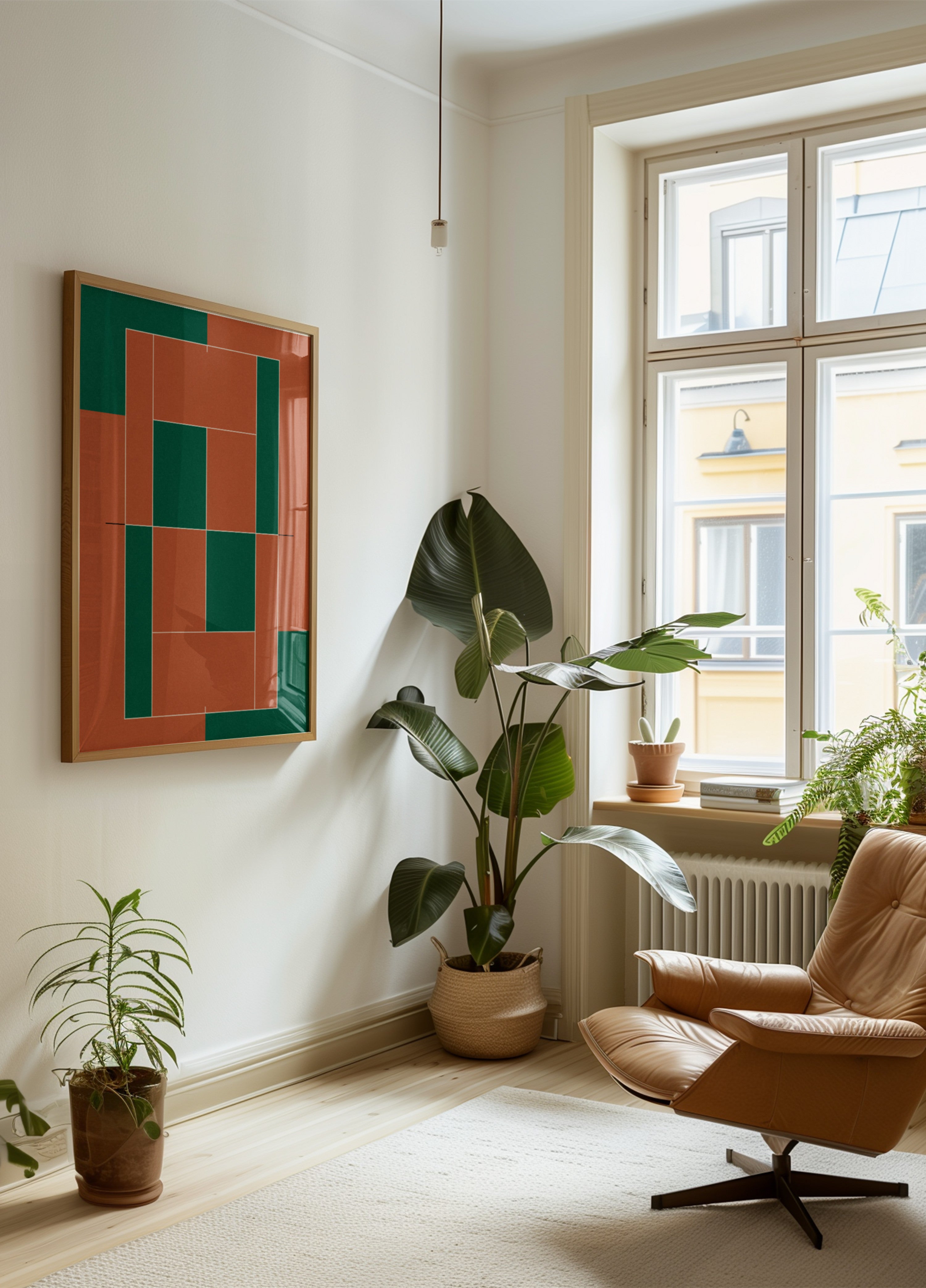 Geometrische tennisbaan