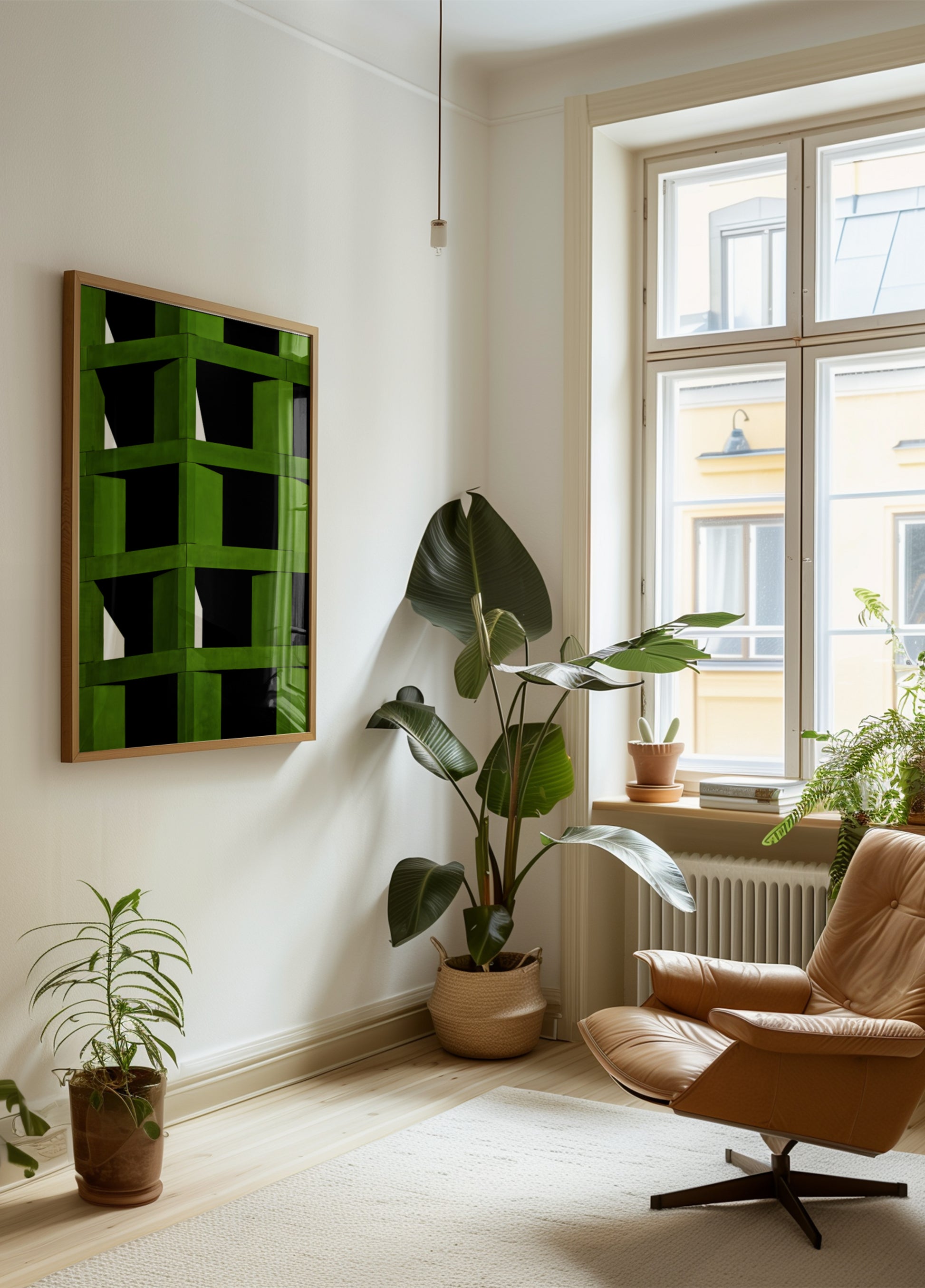 Levendige groene geometrie