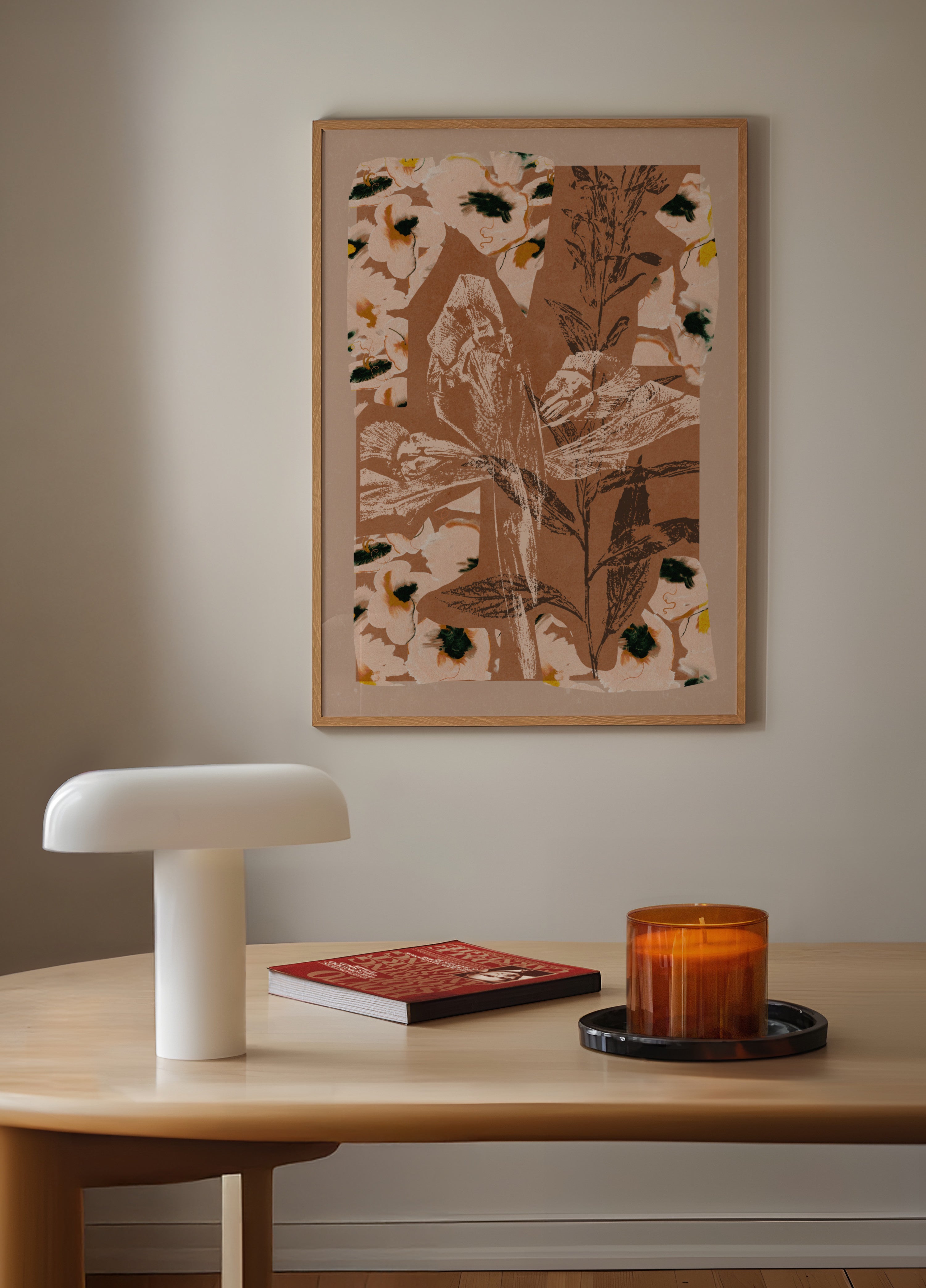 Aardse bloemencollage