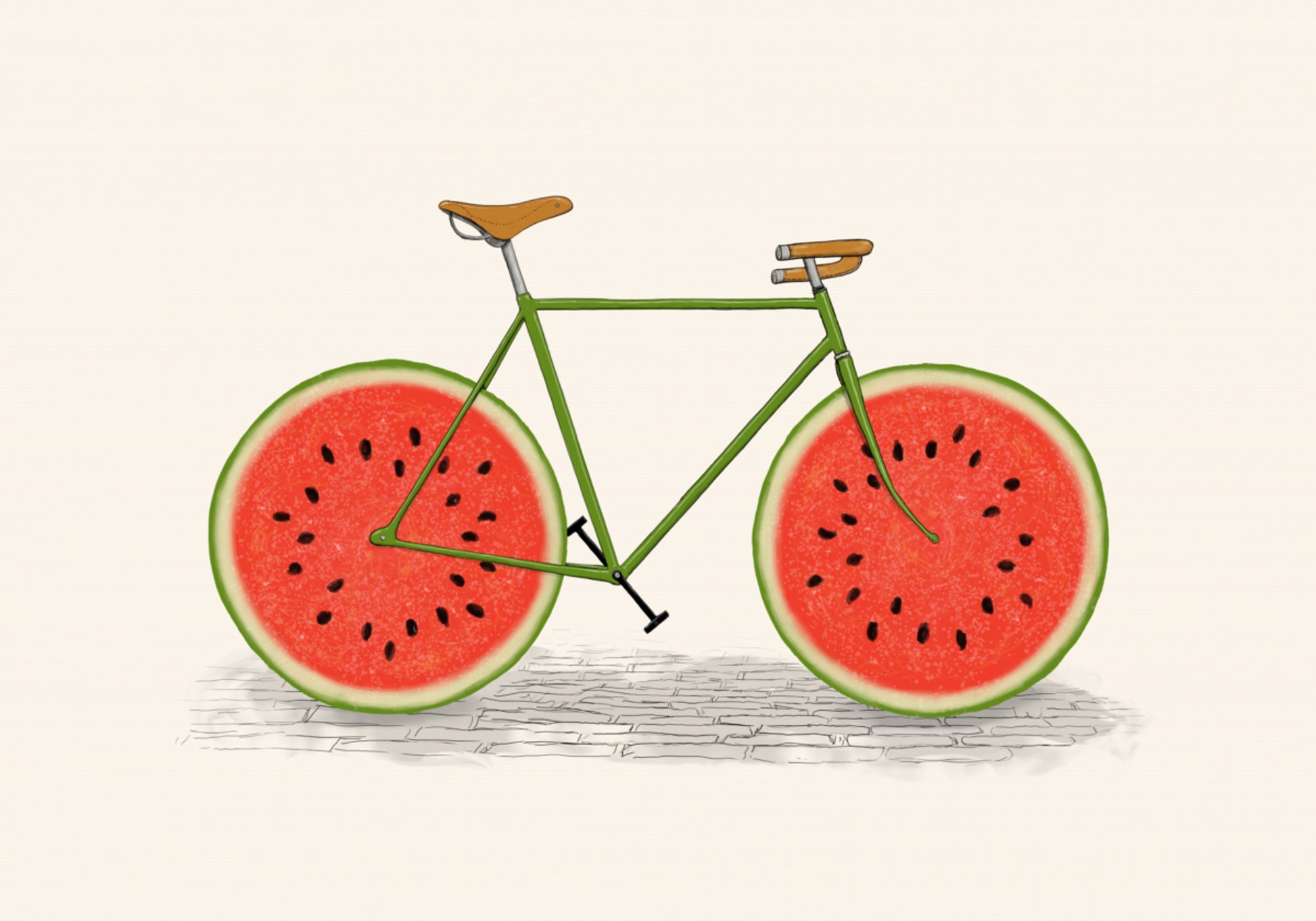 Watermeloen Fiets