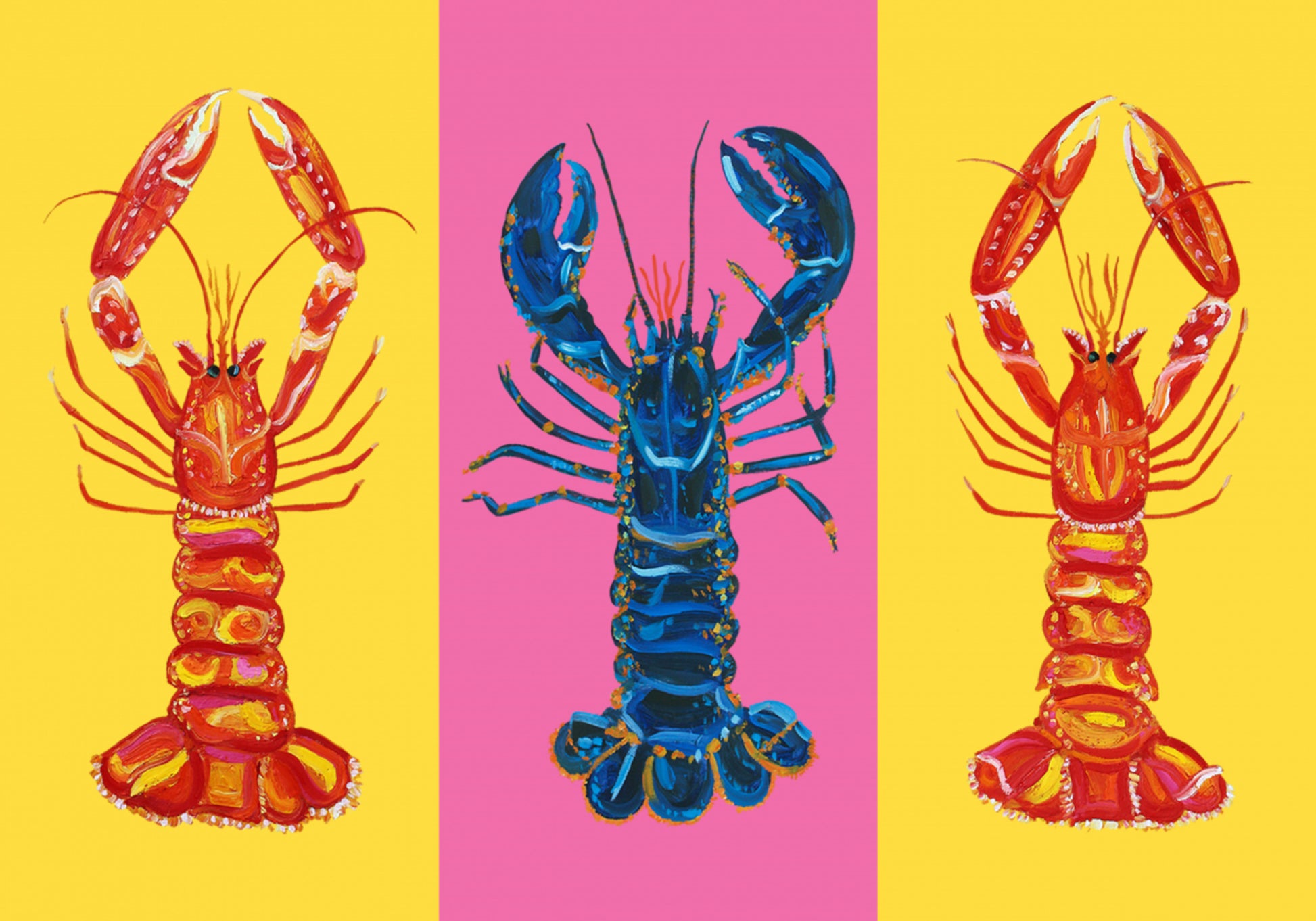Kreeft Langoustines Pop Art 2