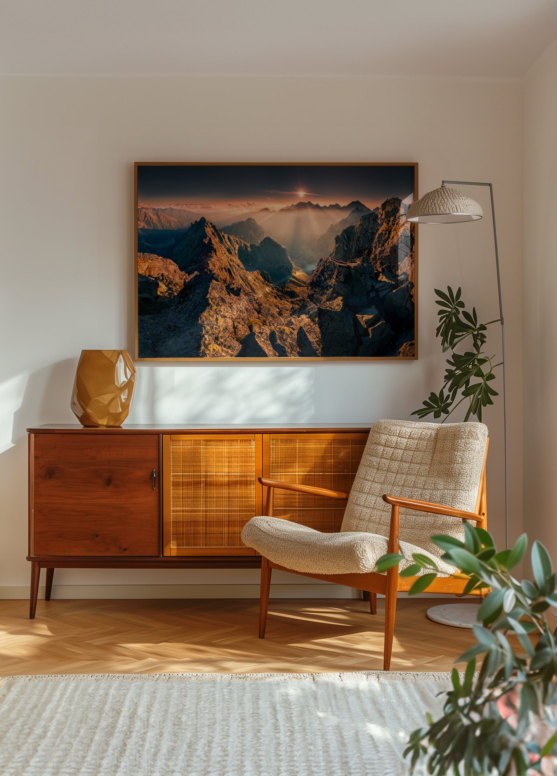 Gouden bergtoppen