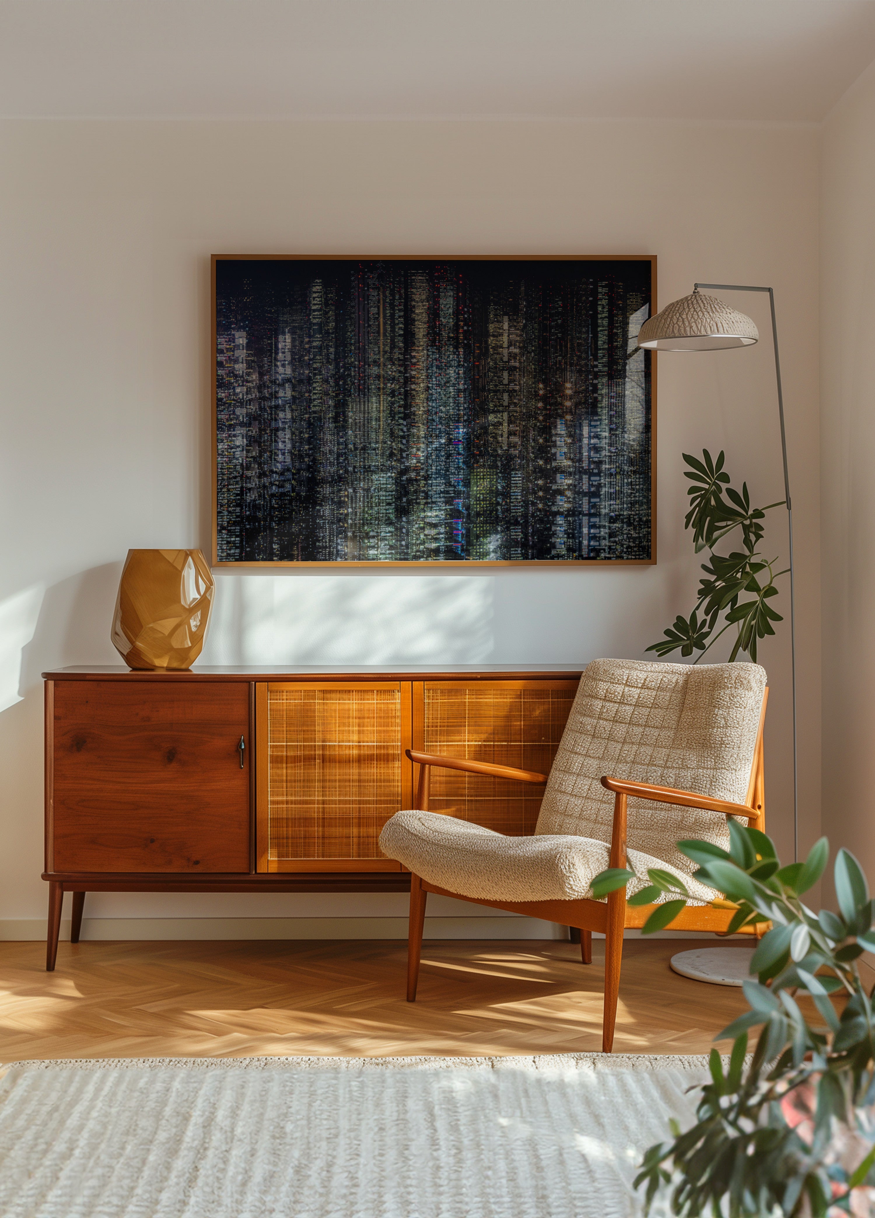 Levendige stadsnachtverlichting