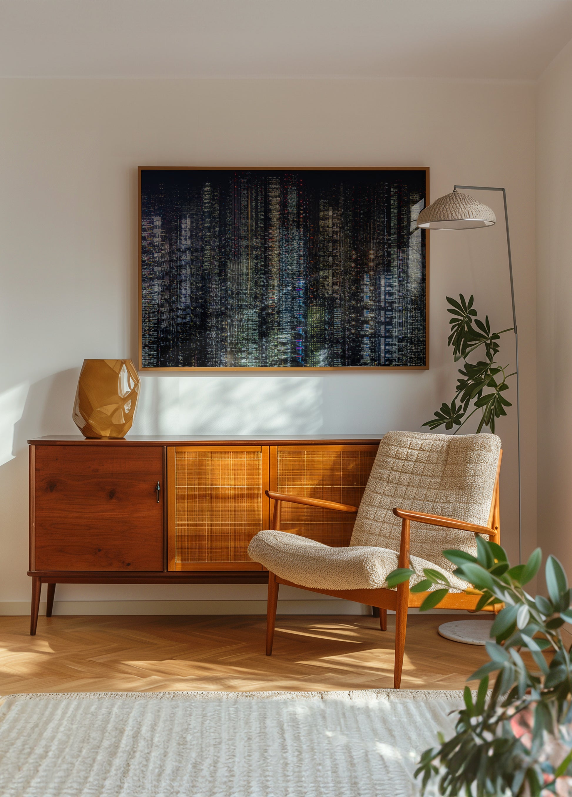 Levendige stadsnachtverlichting