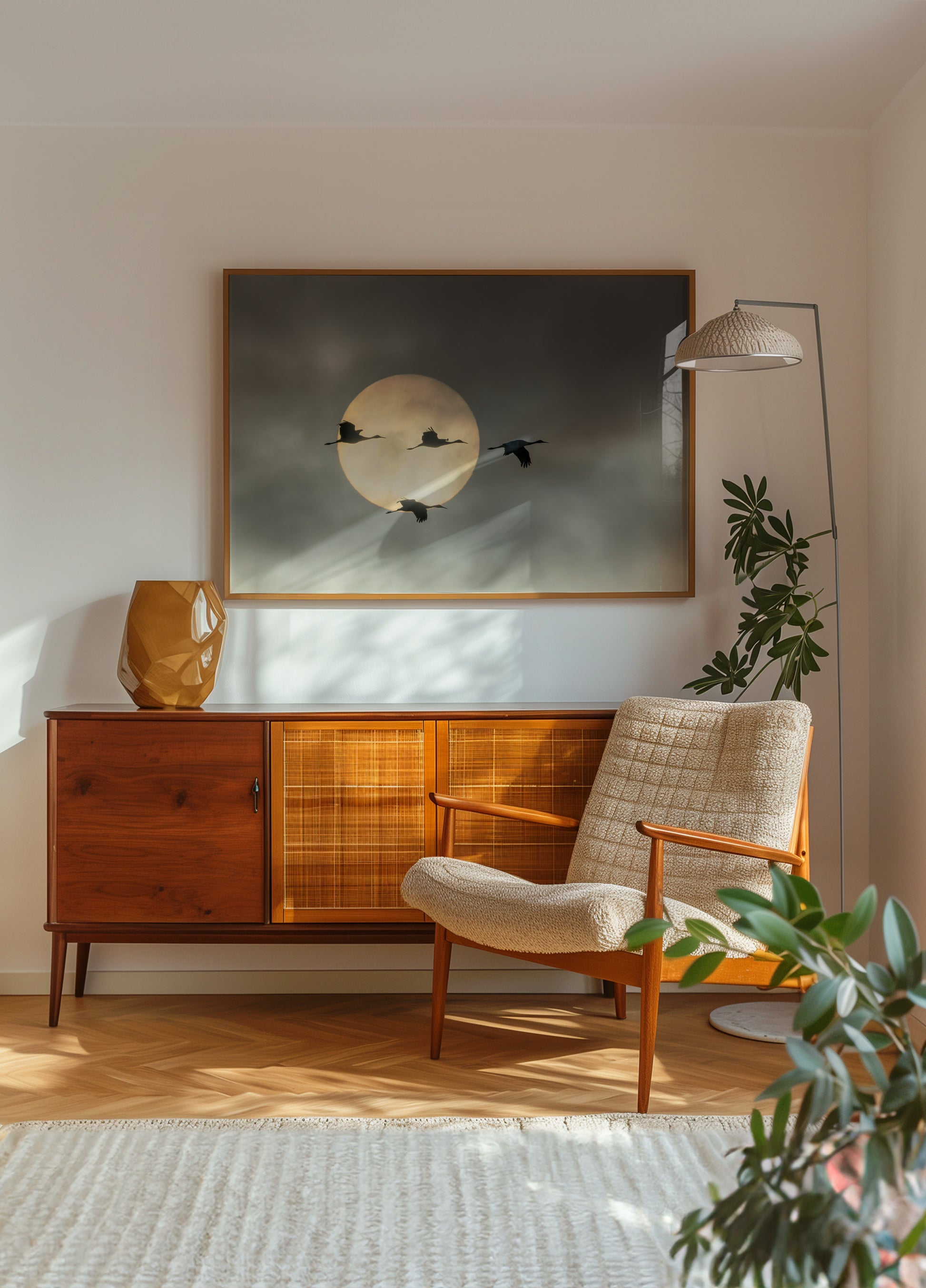 Vliegende Kranen Zon