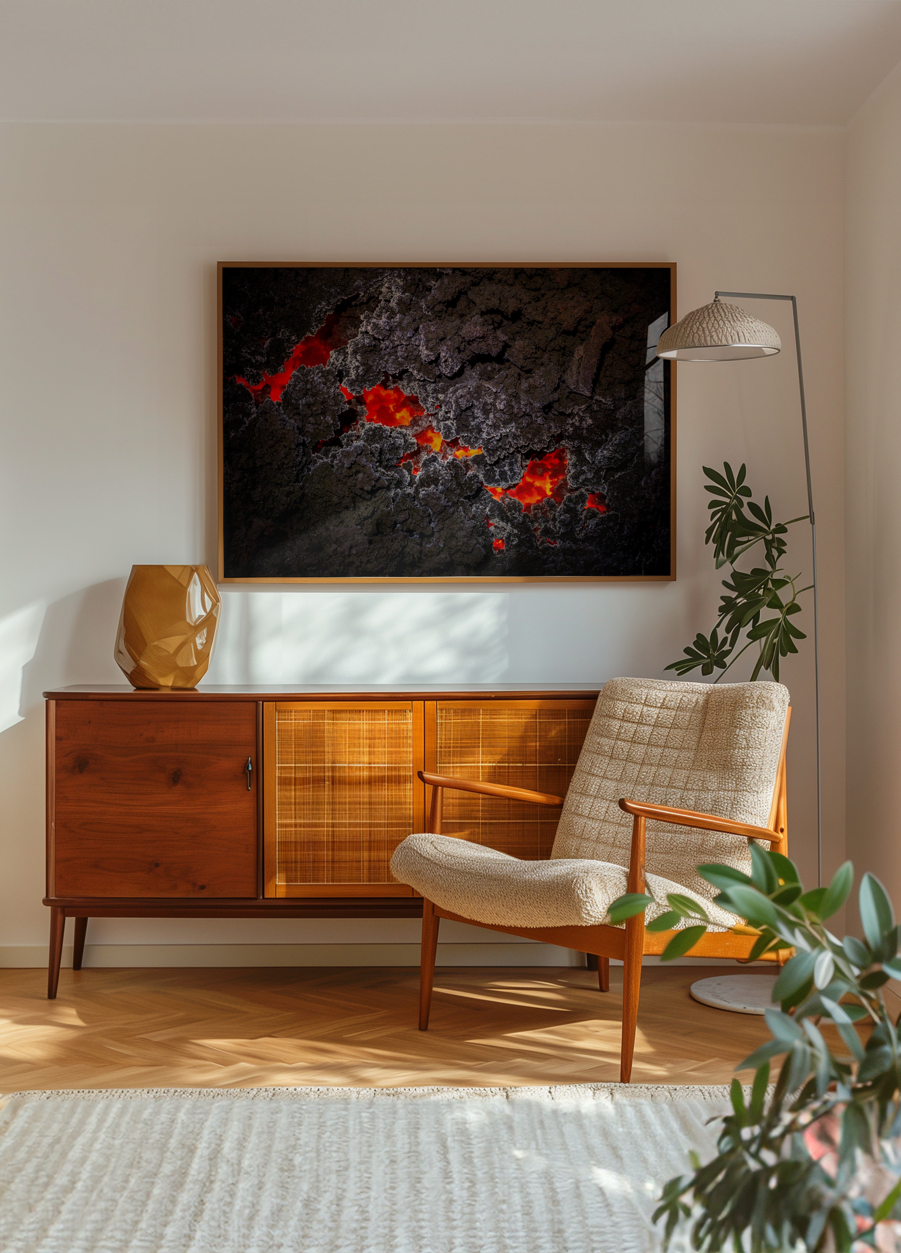 Gesmolten lavastroom