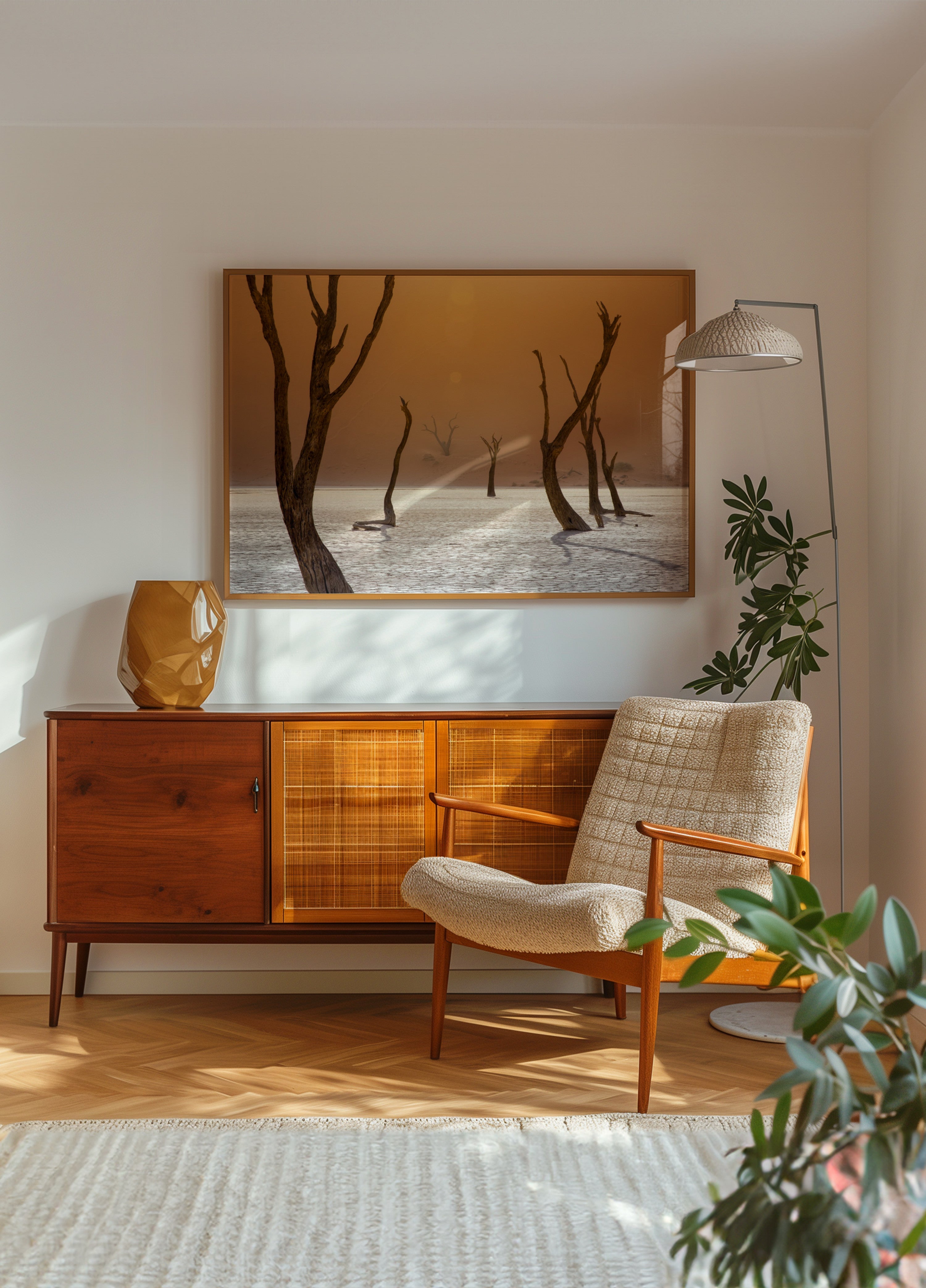Oranje woestijnbomen