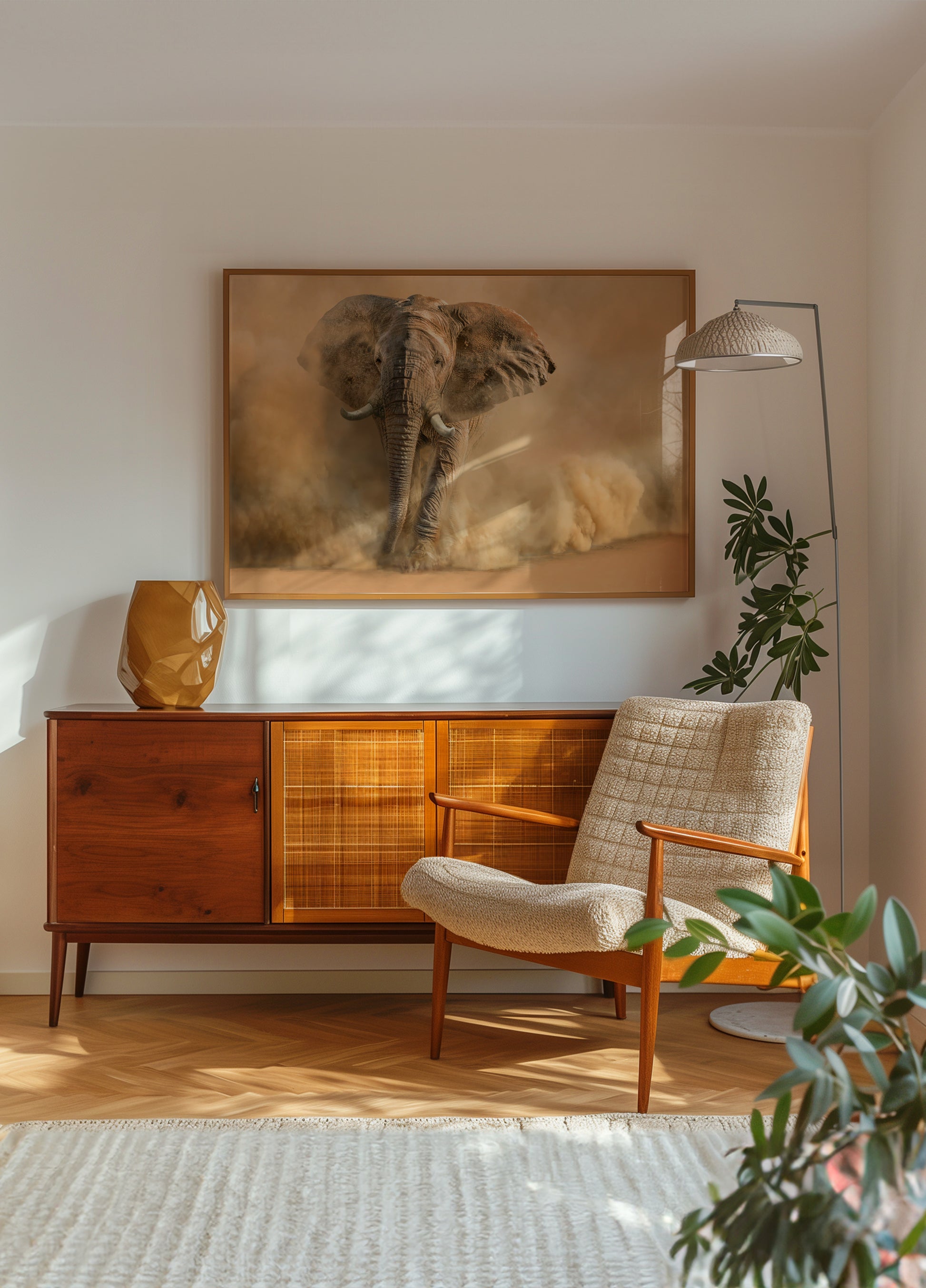 Majestueuze olifantenstofwolk