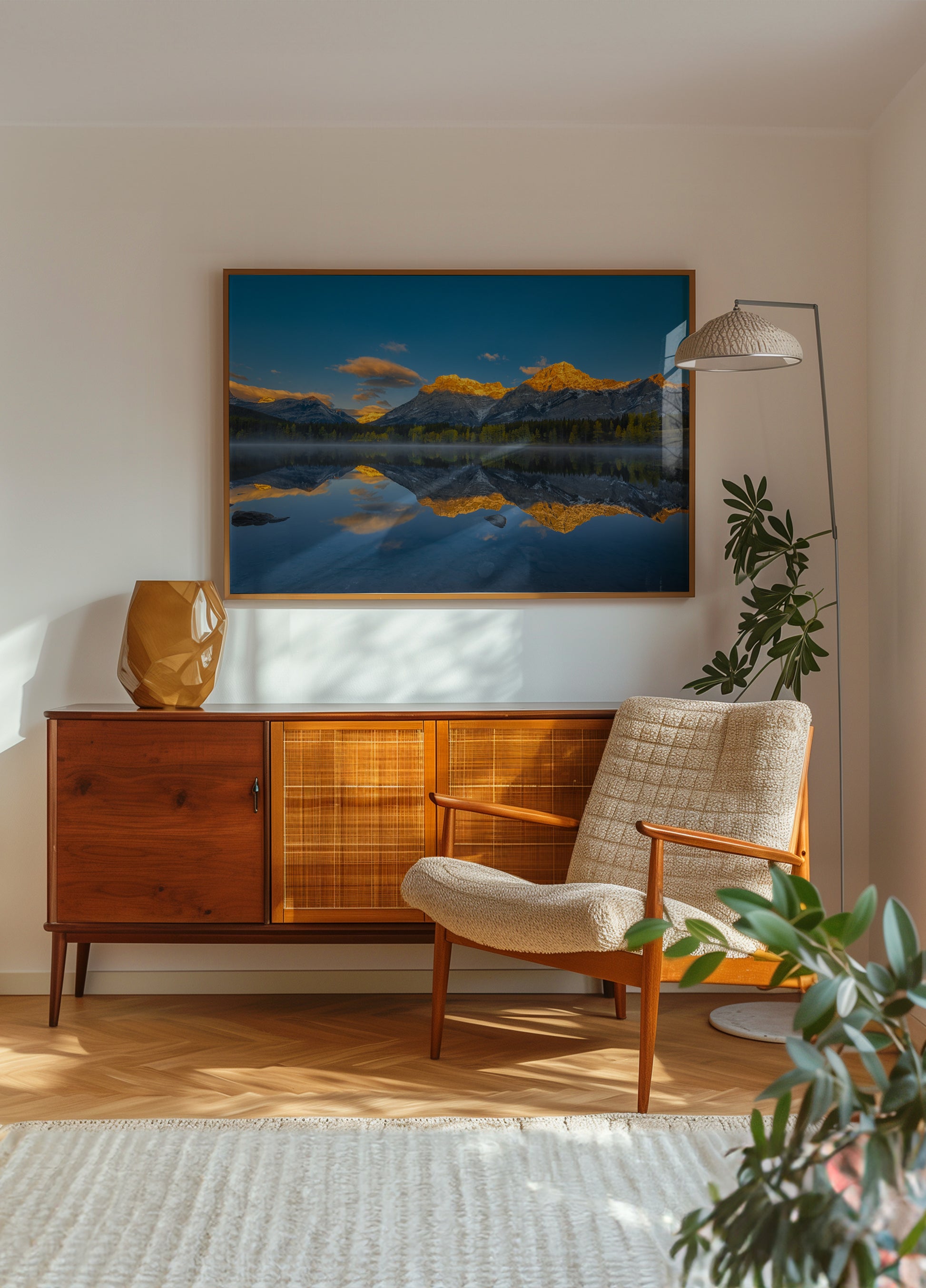 Gouden bergreflecties