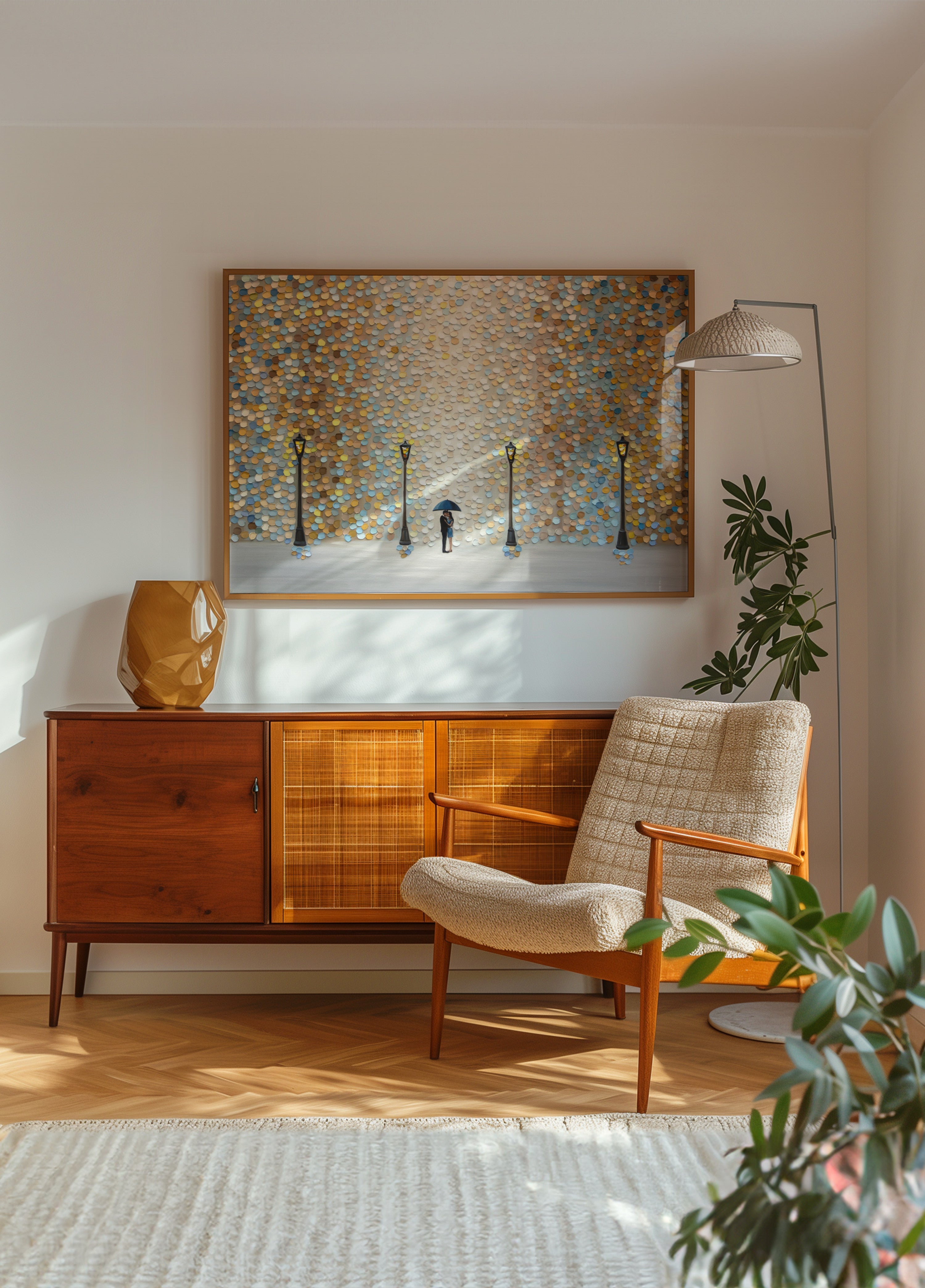 Romantisch Paar Onder Paraplu