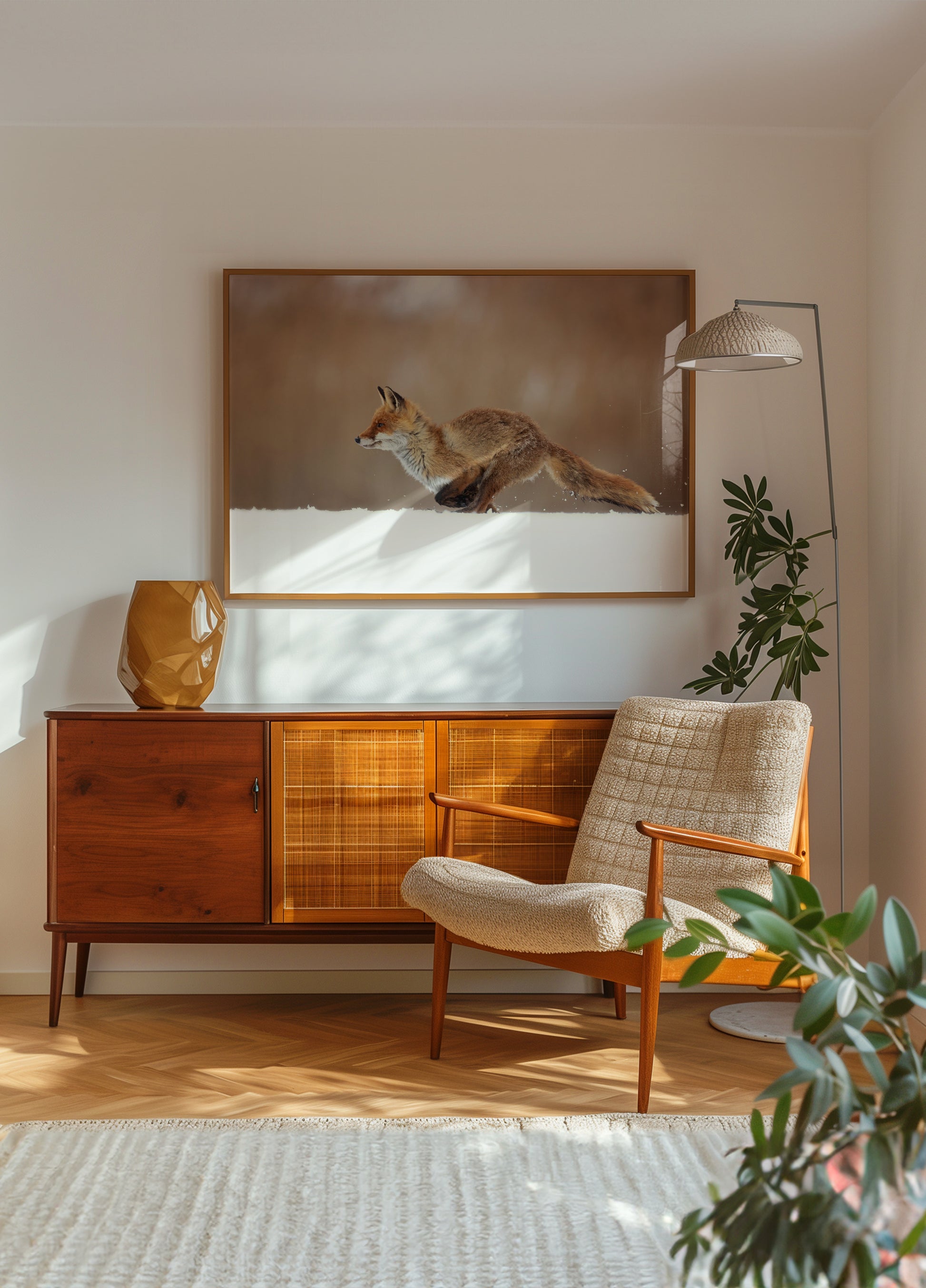 Red Fox-sneeuwsprint