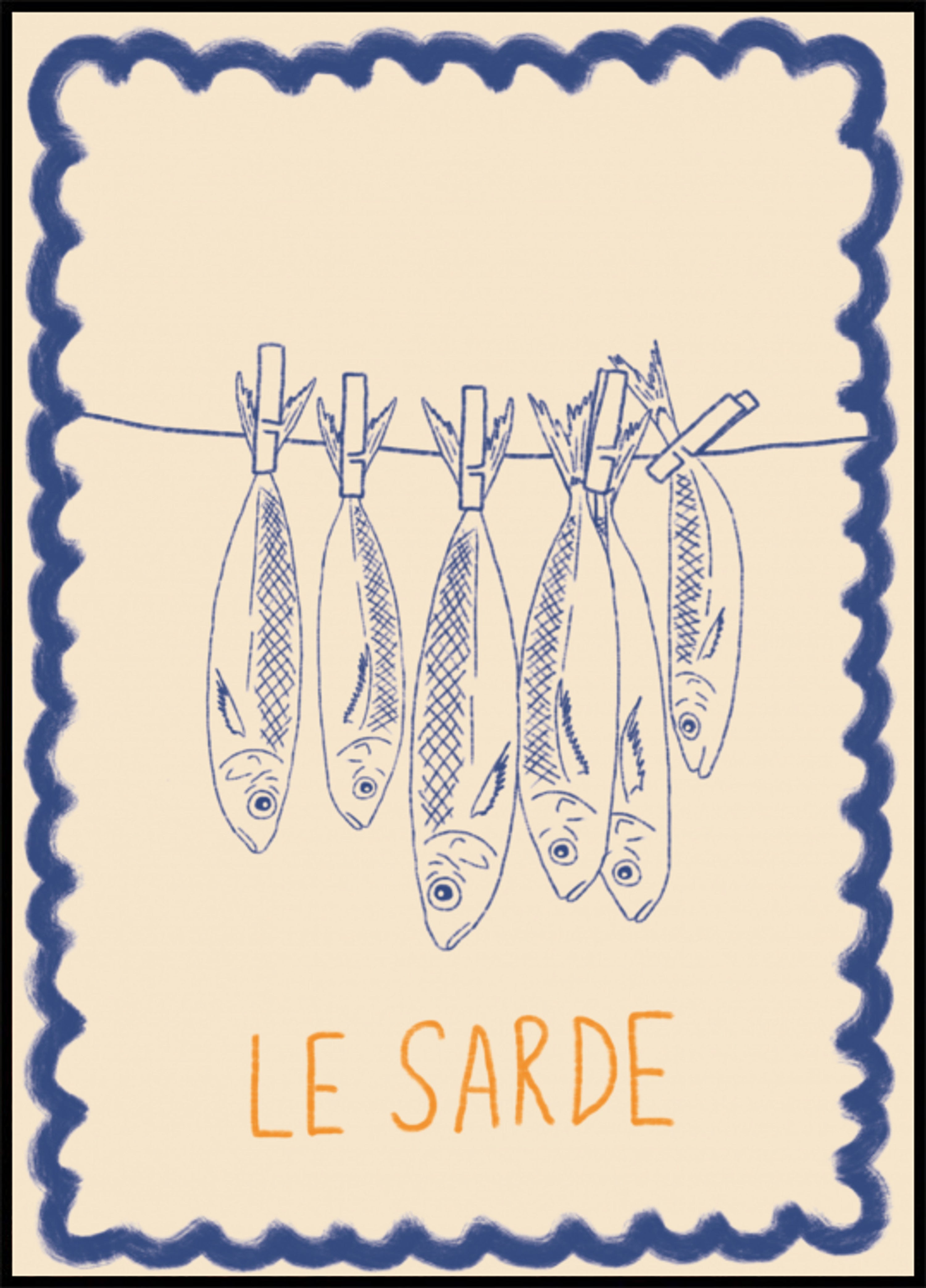 Rustieke Sardines Illustratie