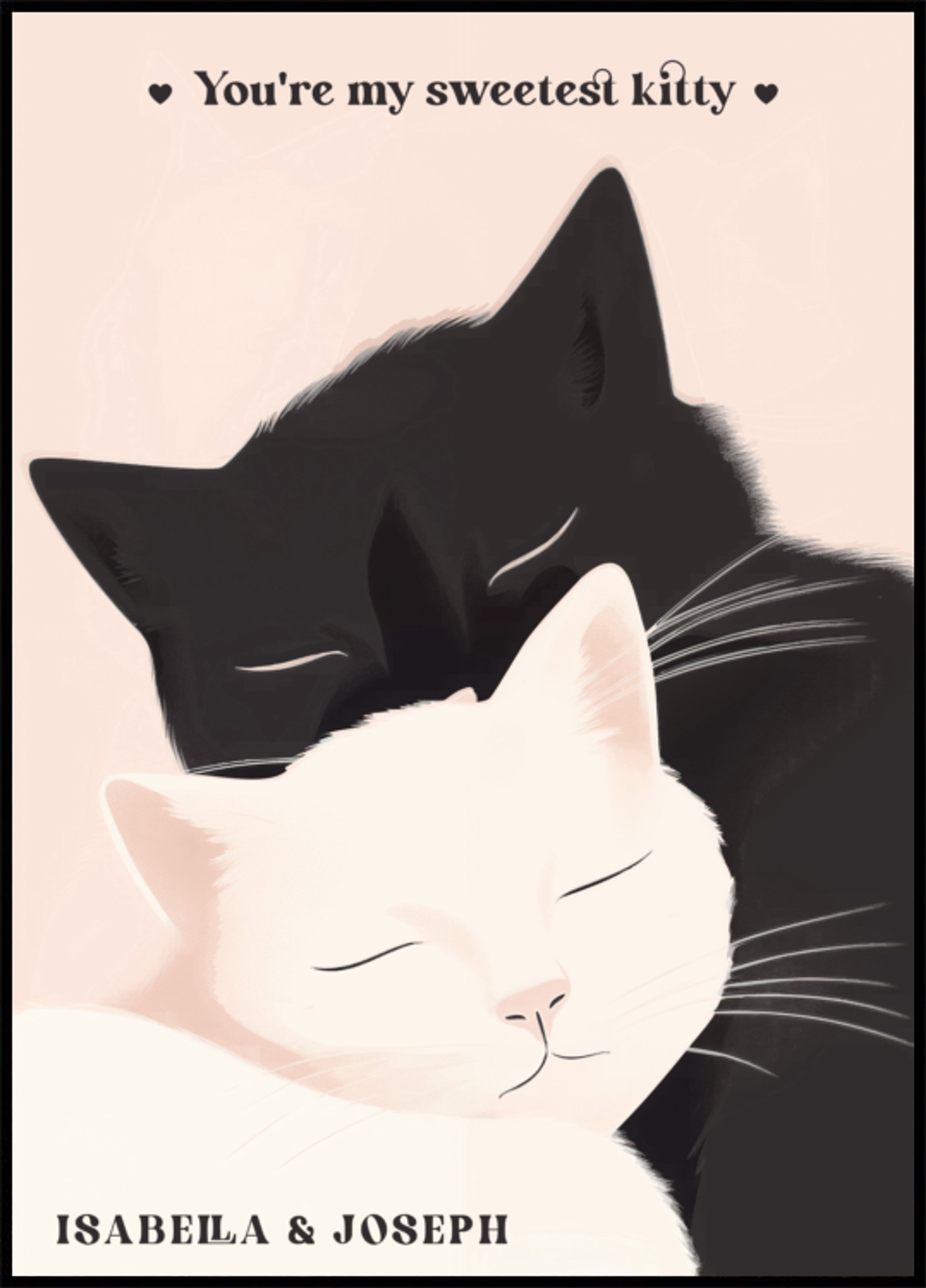 Niet-persoonlijke kattenliefde illustratie