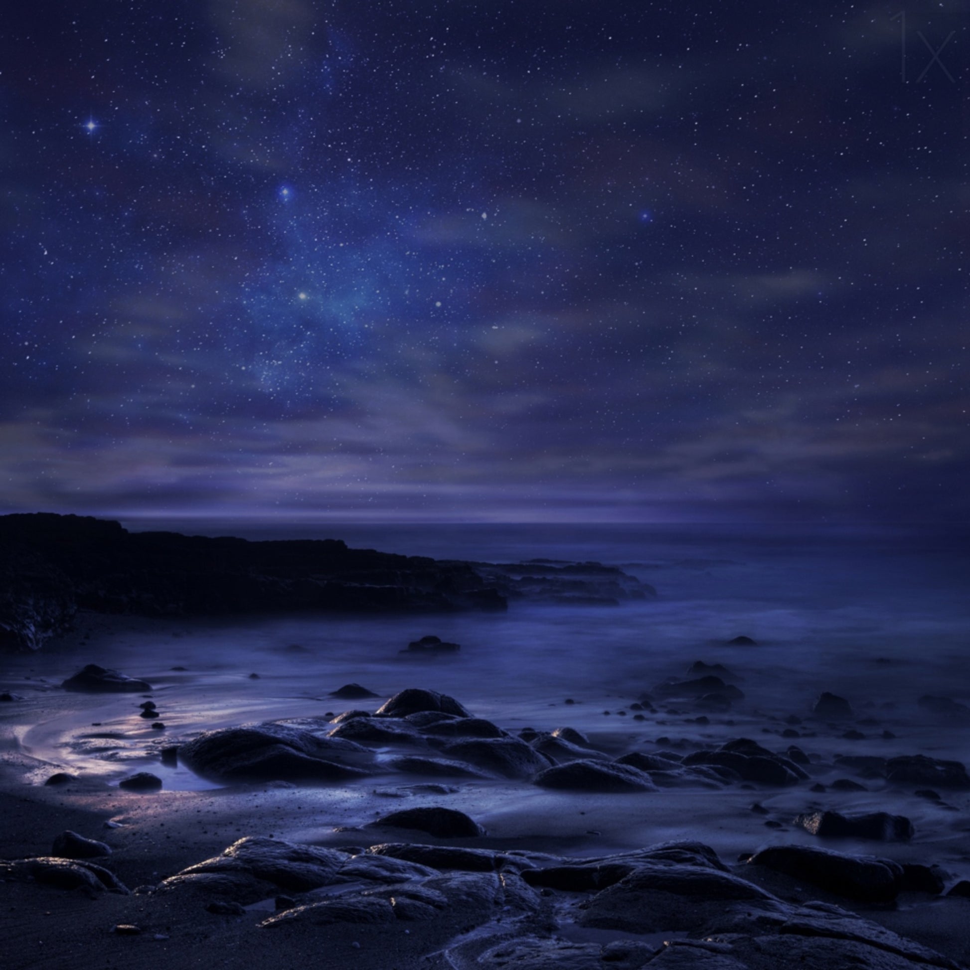 Sterrennacht kust