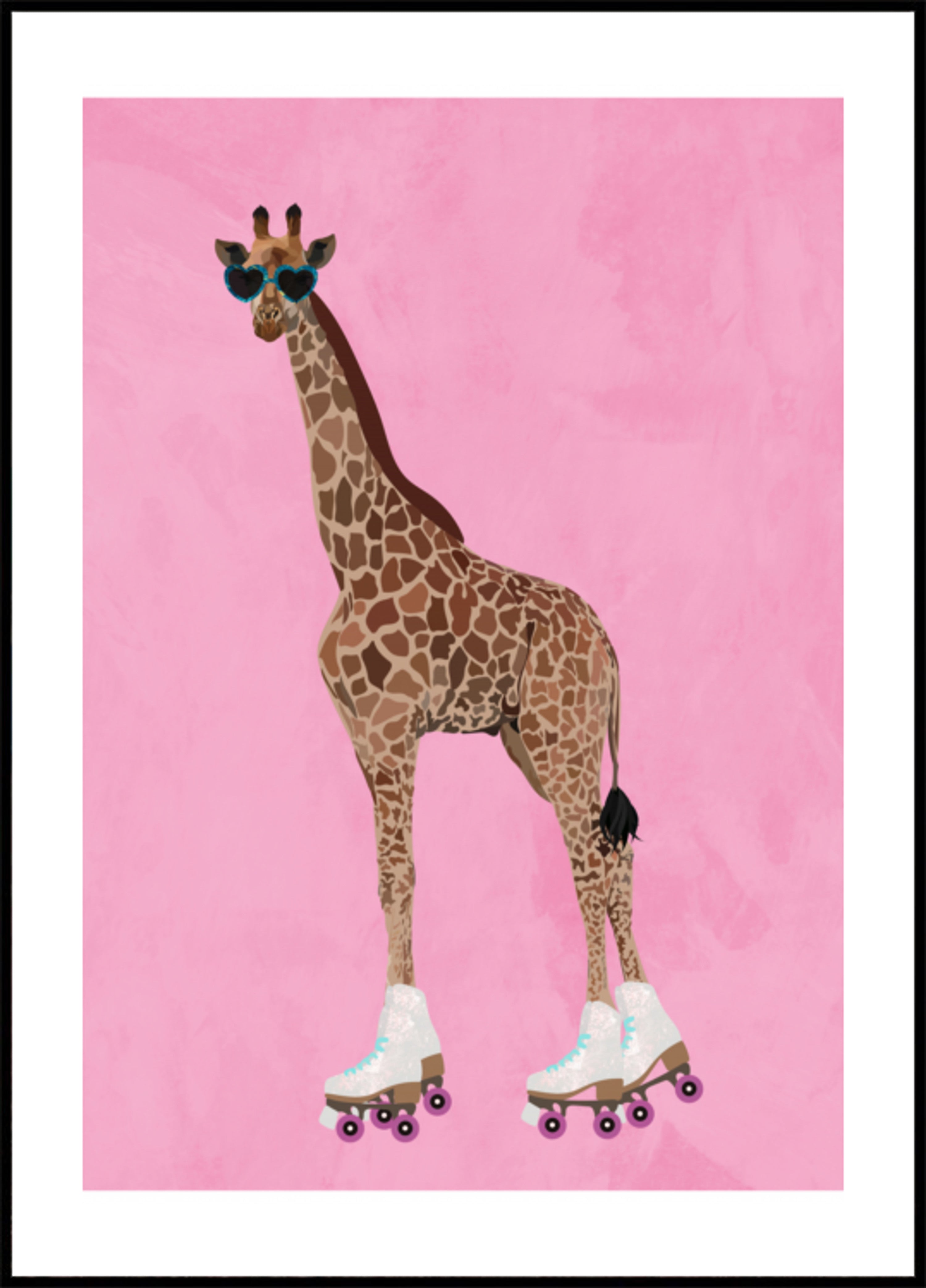 Coole giraffe rolschaatsen