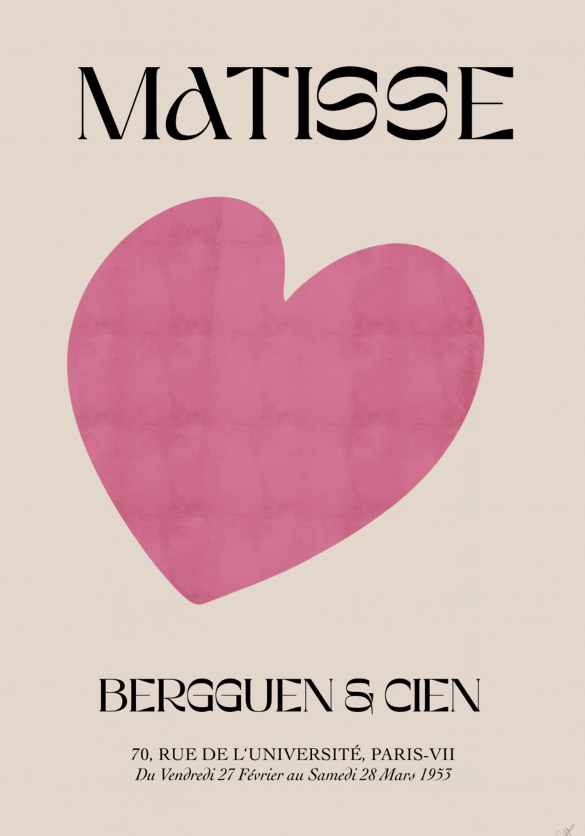 Minimaal roze hart