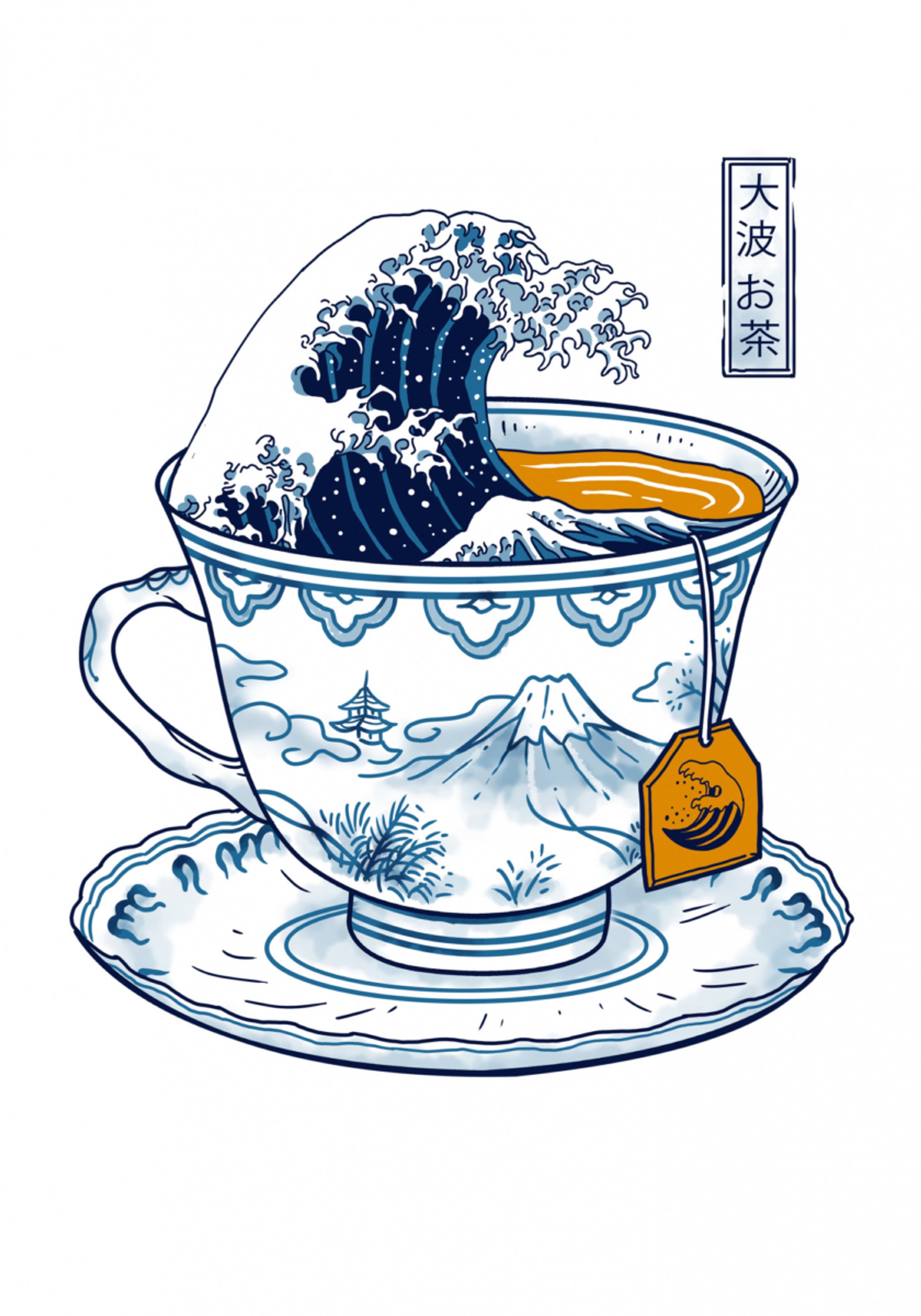 Geweldige Kanagawa-thee