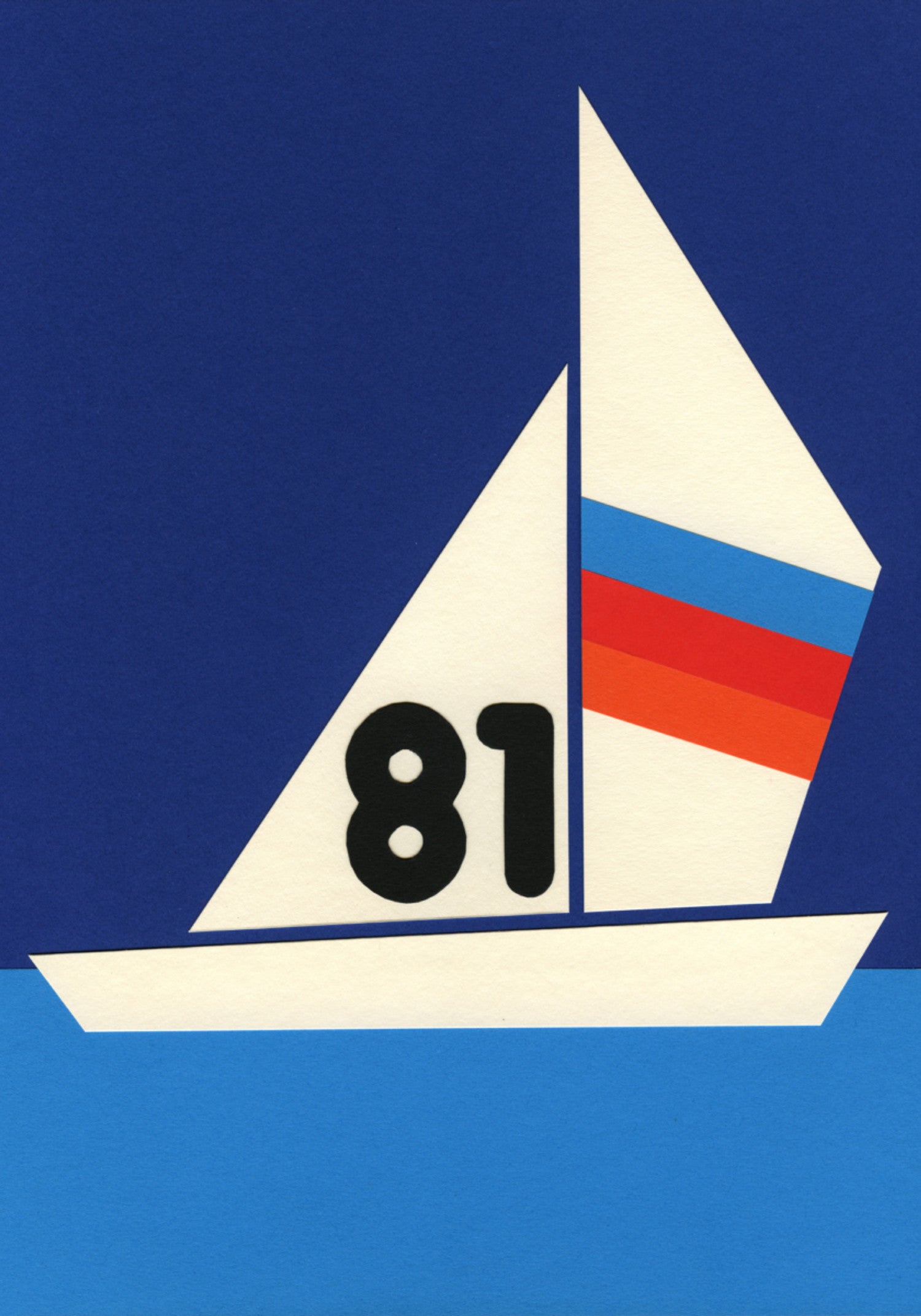 Zeilen op blauw water 81