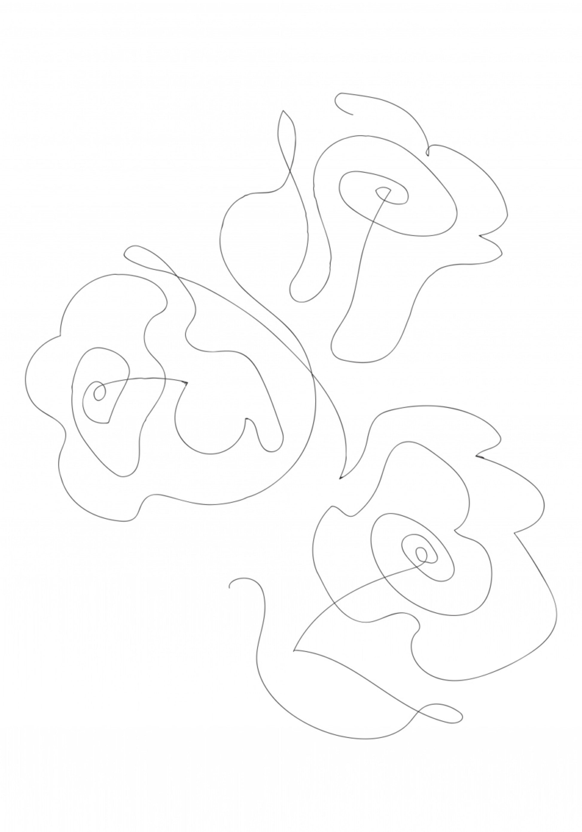 Minimalistische lijnbloemen