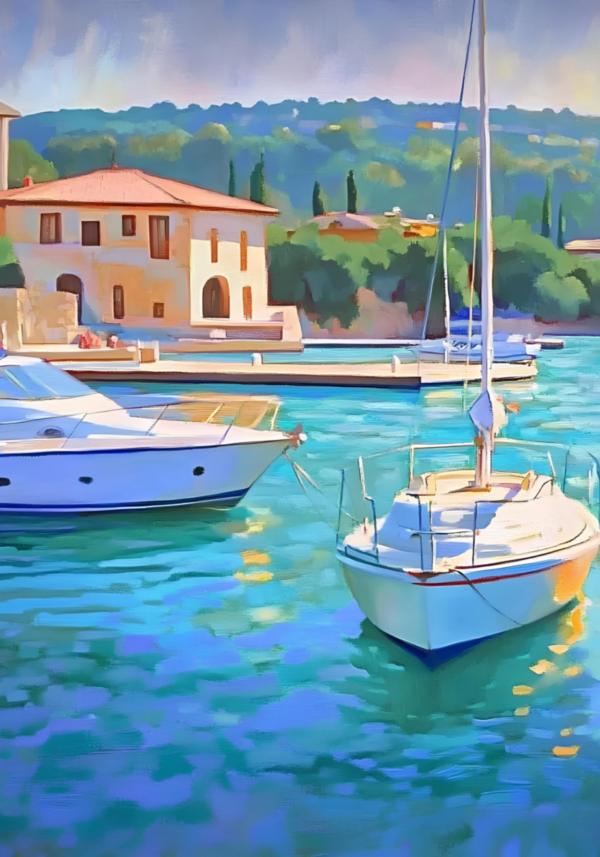 Turquoise havenboten