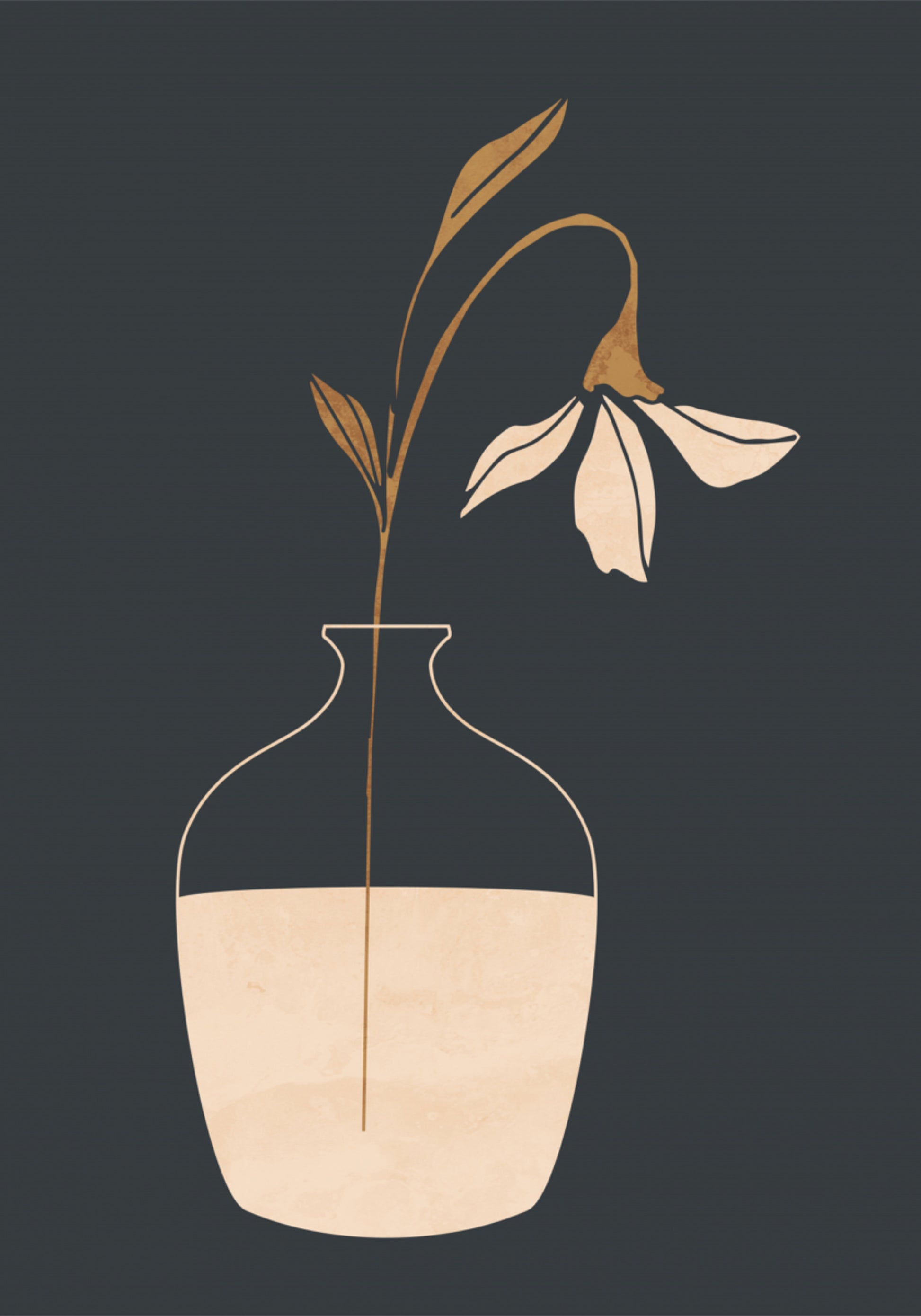 Sierlijke botanische vaas