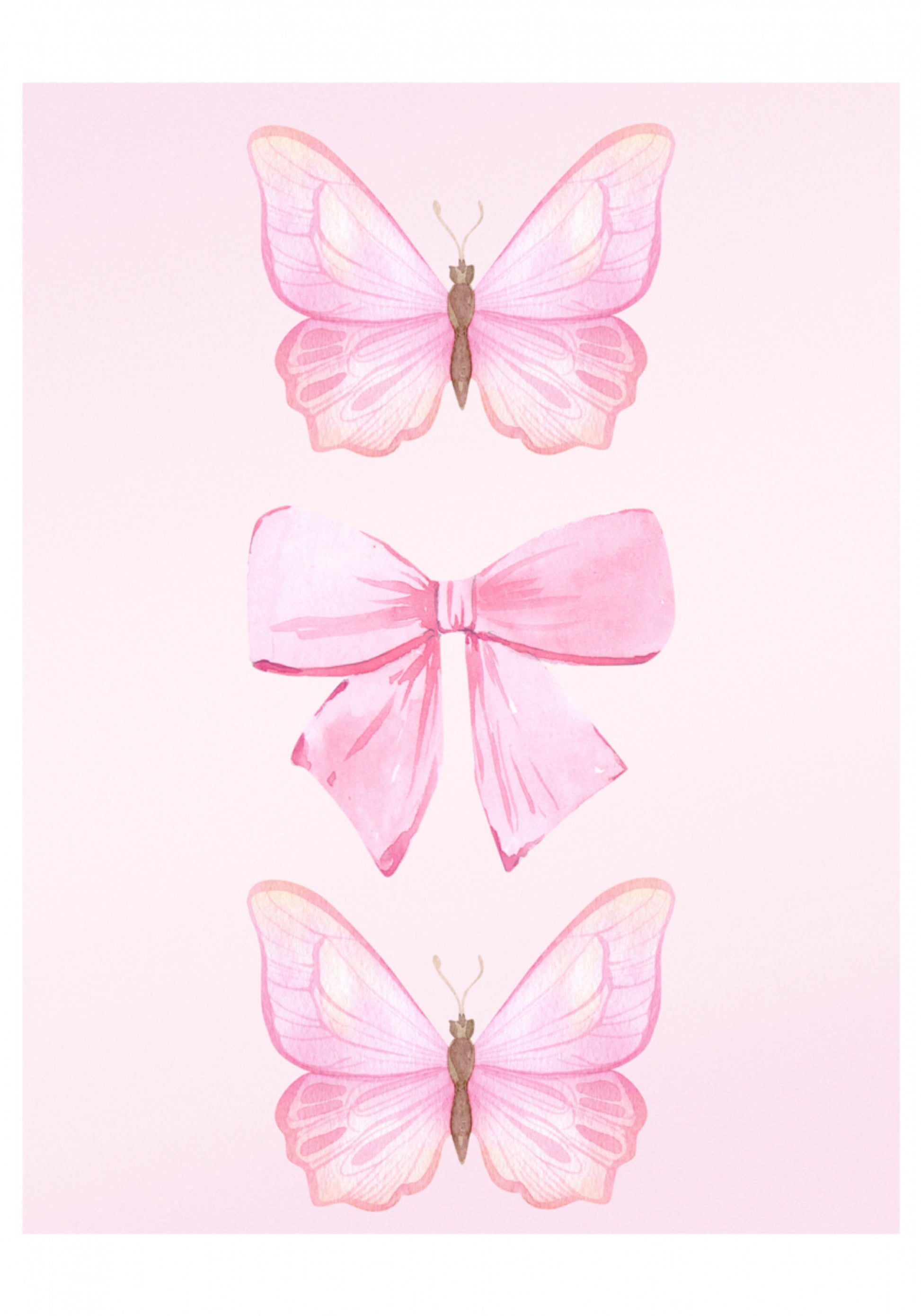 Roze vlinders en boog