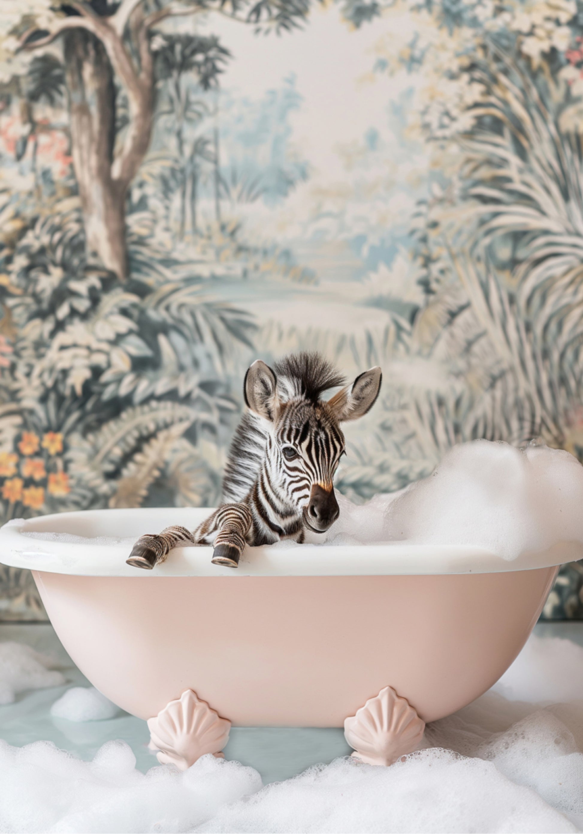 Babyzebra bubbelbad