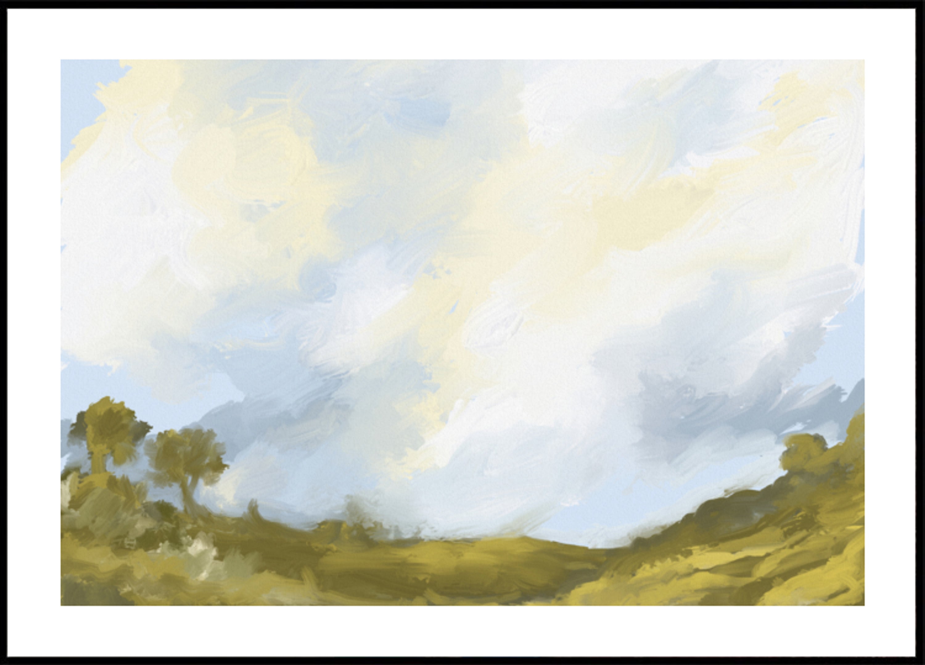 Glooiende velden Cloudscape