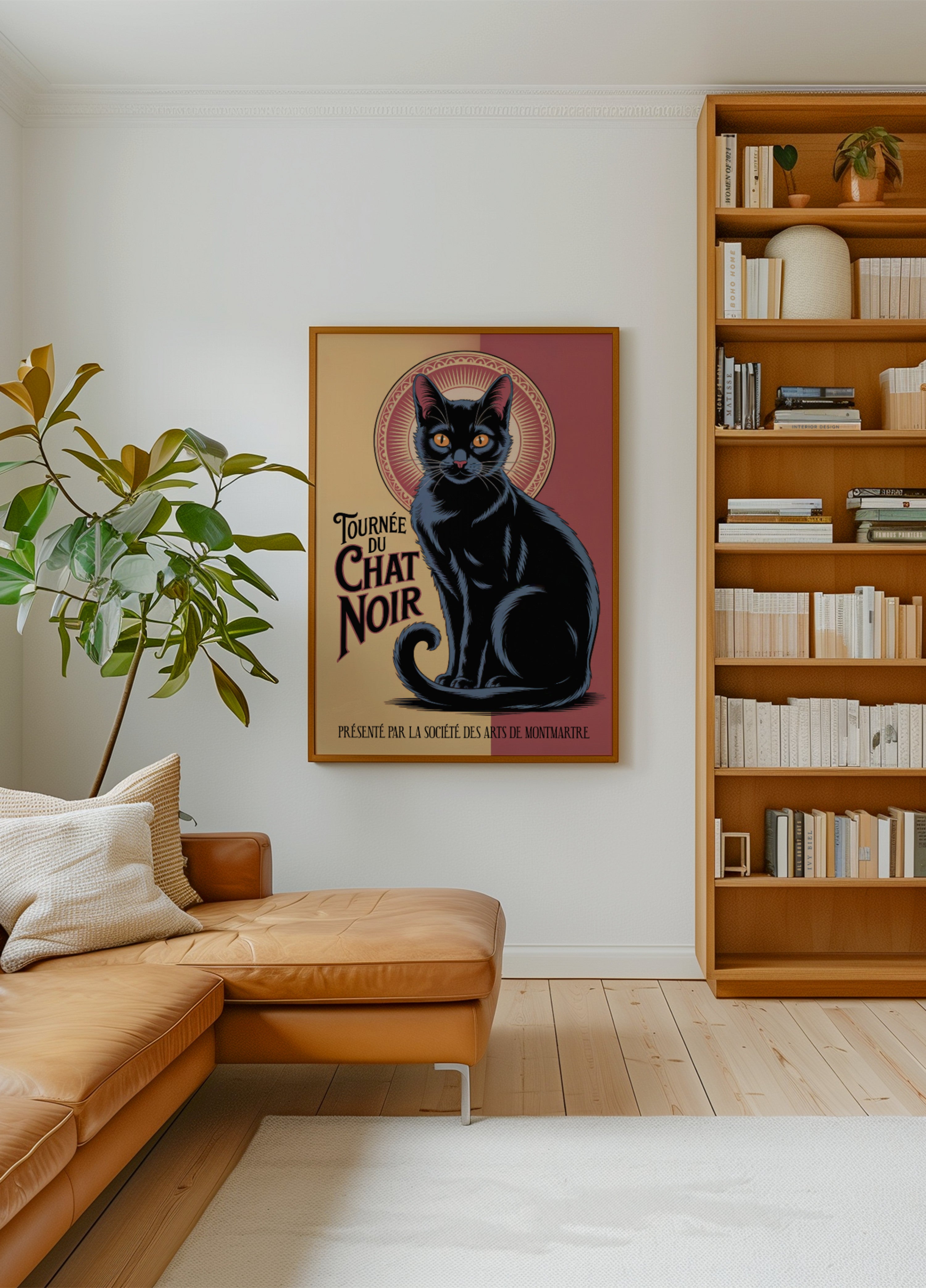 Vintage Franse zwarte kat