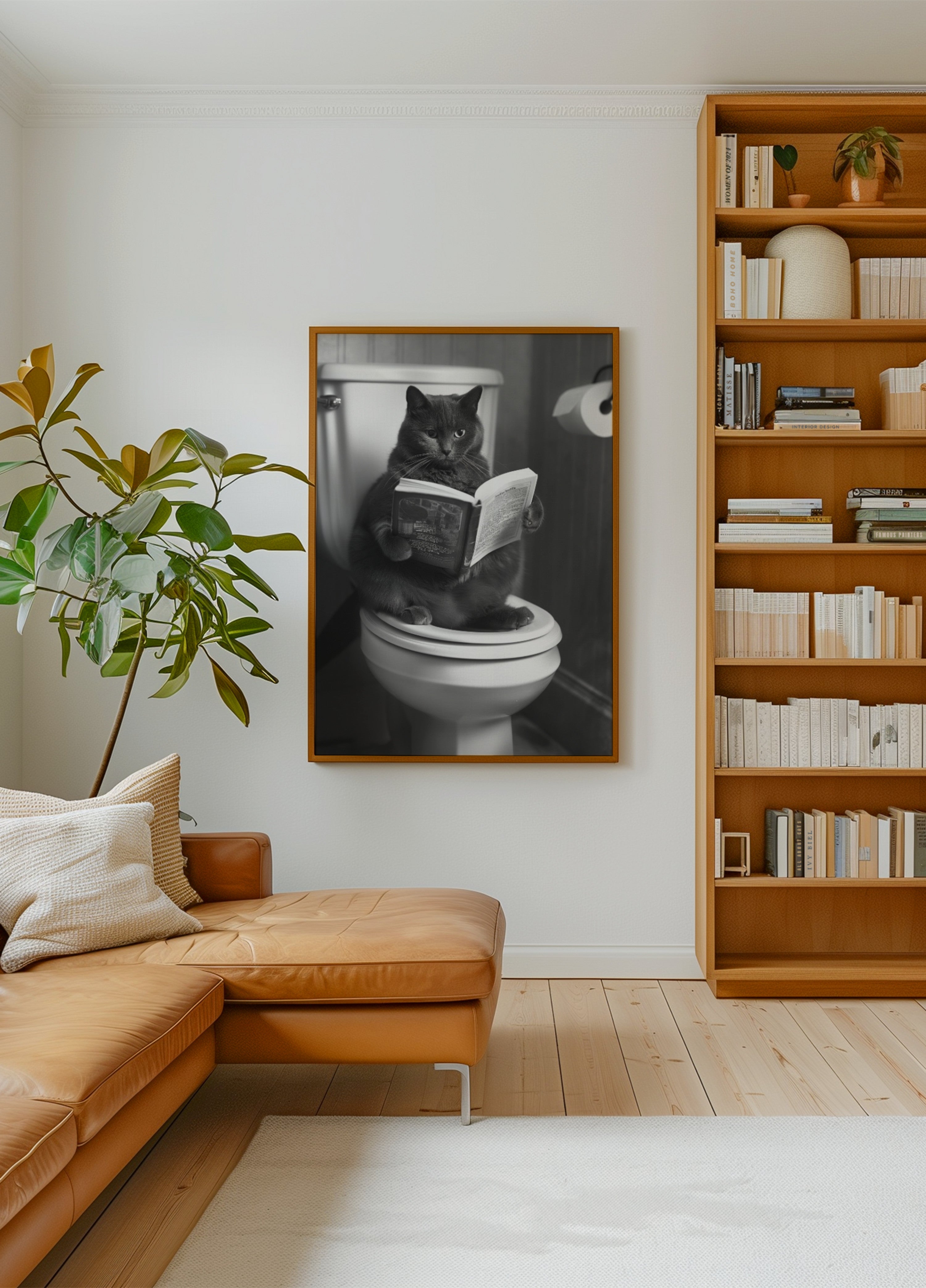 Plus Size Kitty op het toilet