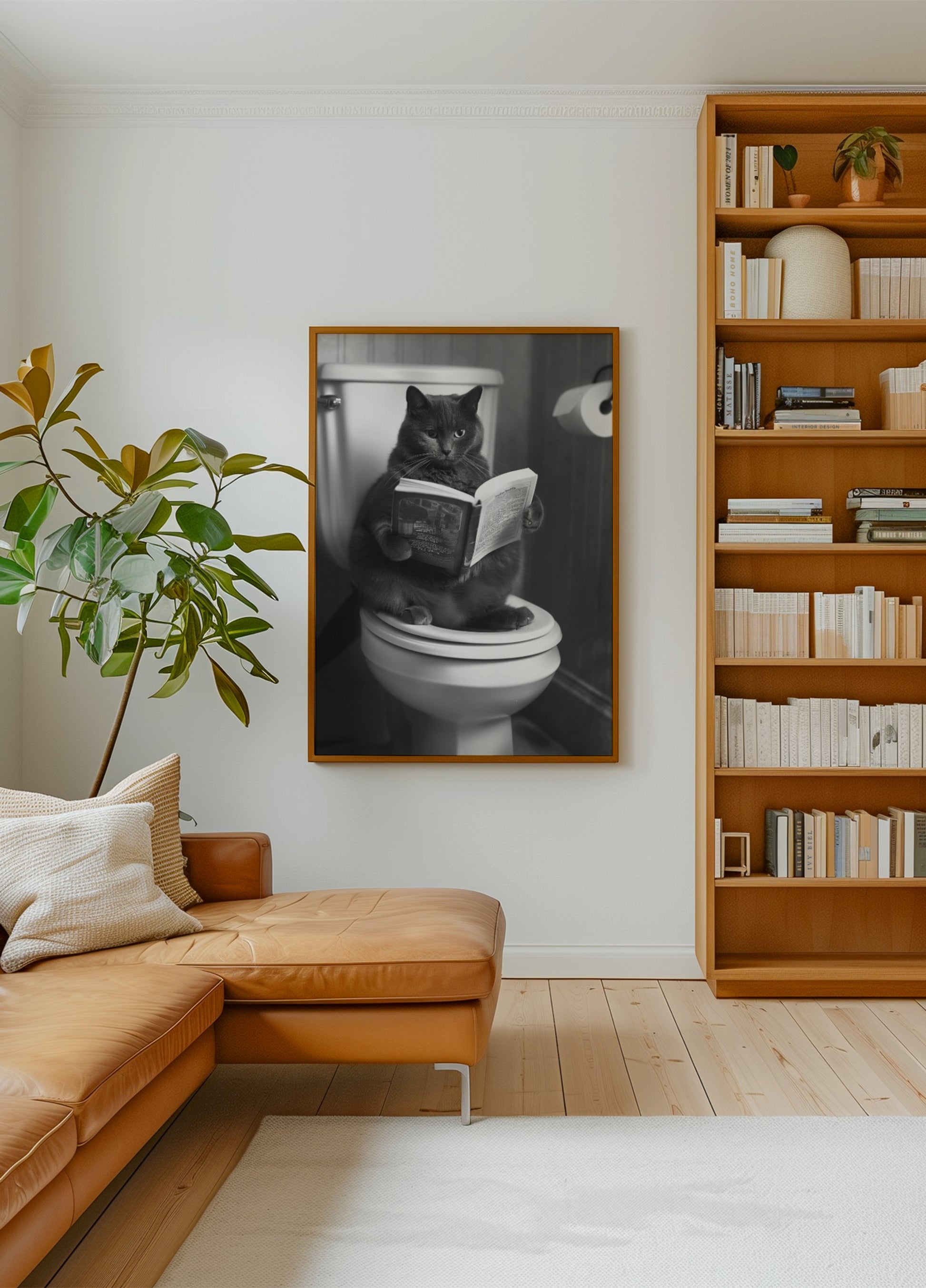 Plus Size Kitty op het toilet