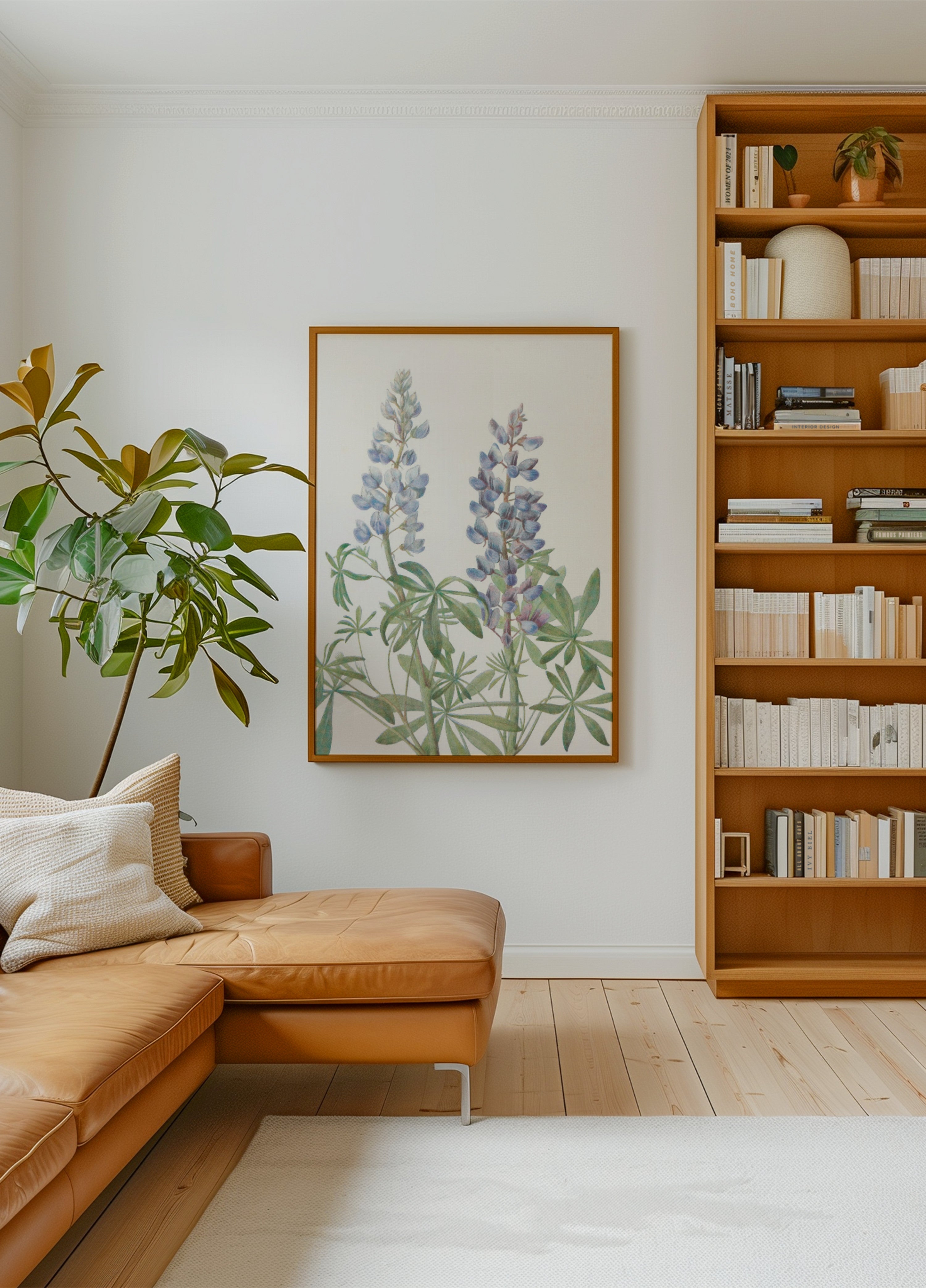 Zonnewijzer Lupin van Noord-Amerikaanse wilde bloemen (1925) door Mary Vaux Walcott