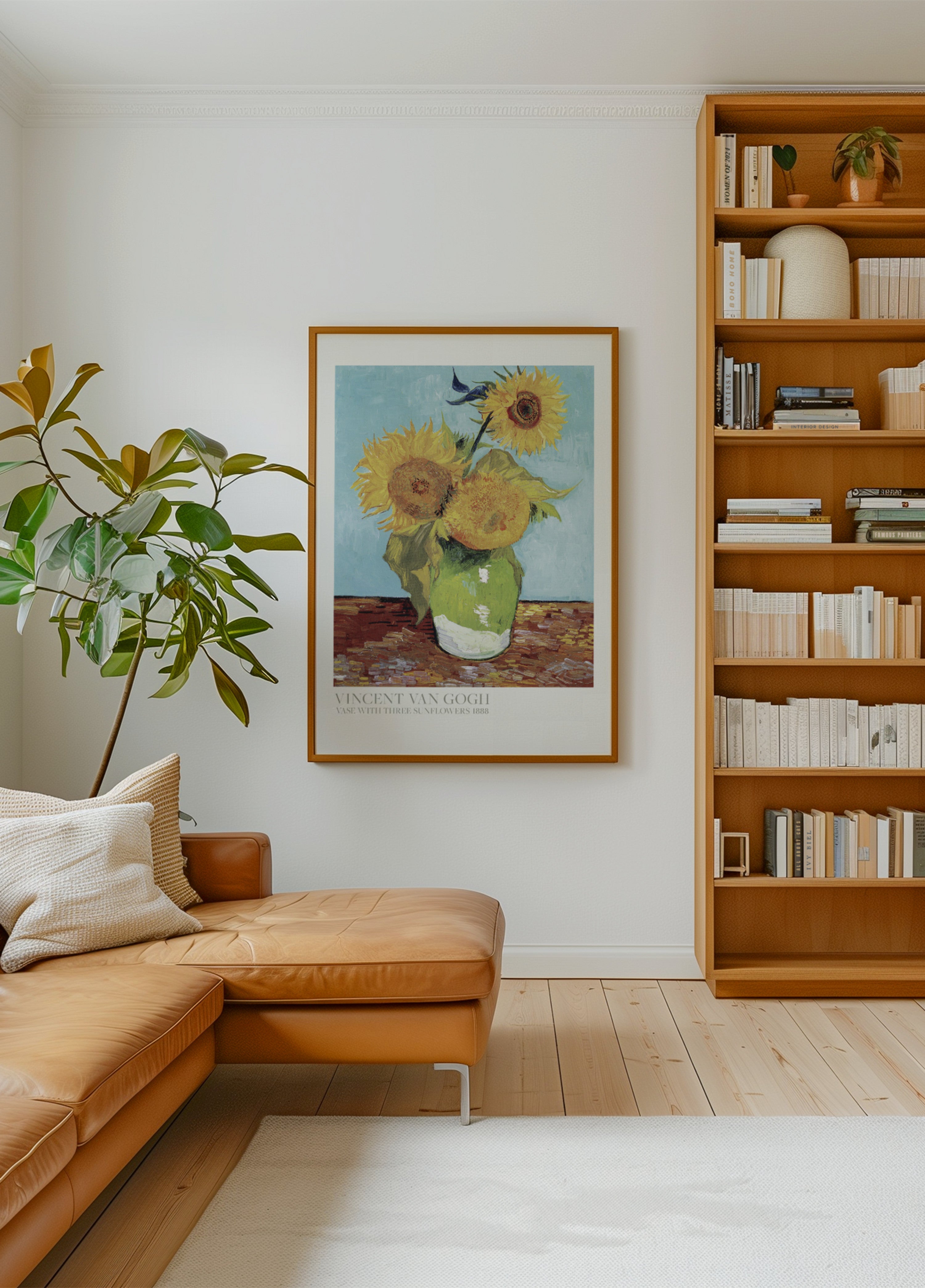 Vaas Met Drie Zonnebloemen