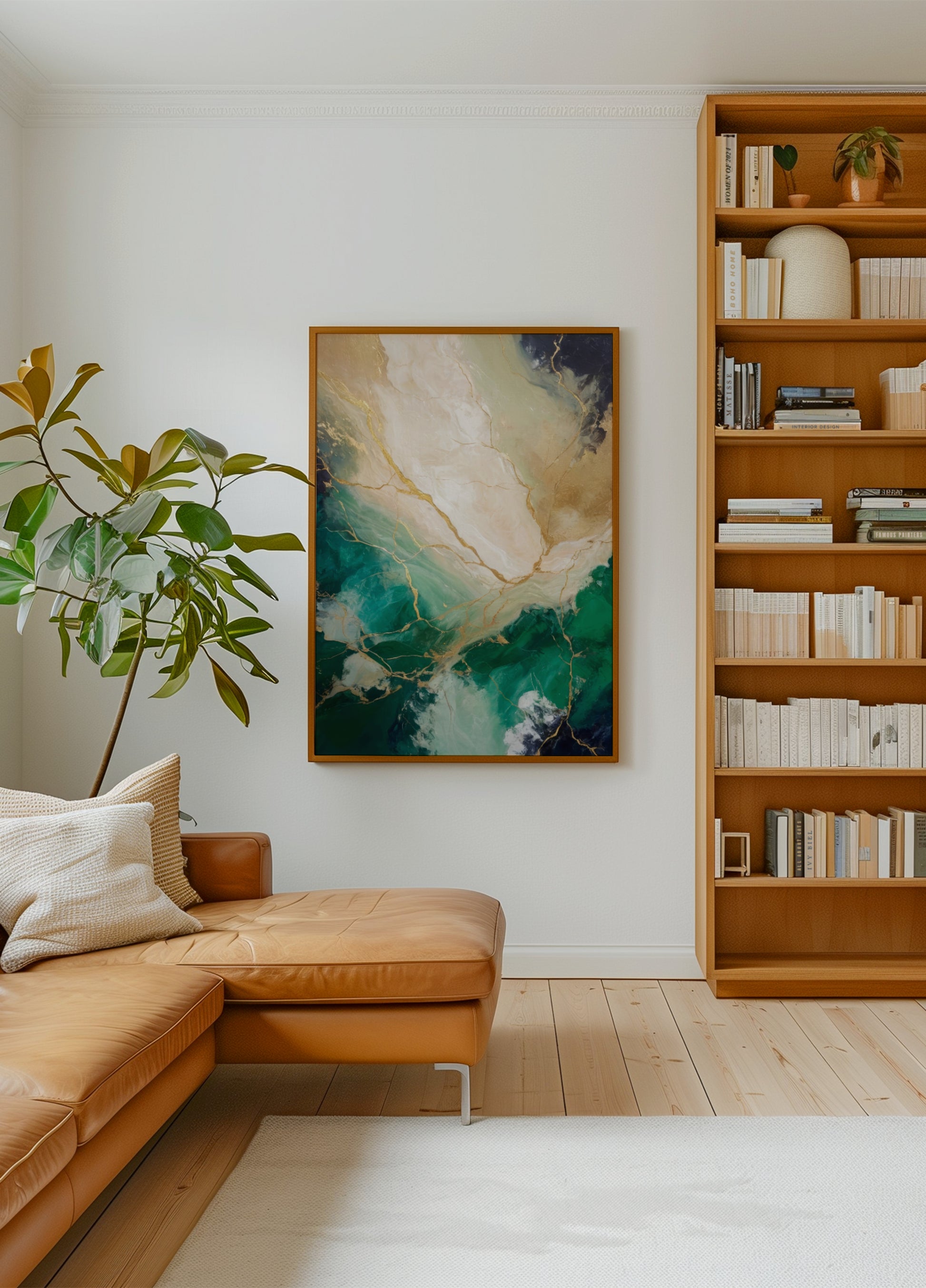 Smaragd gouden marmeren stroom