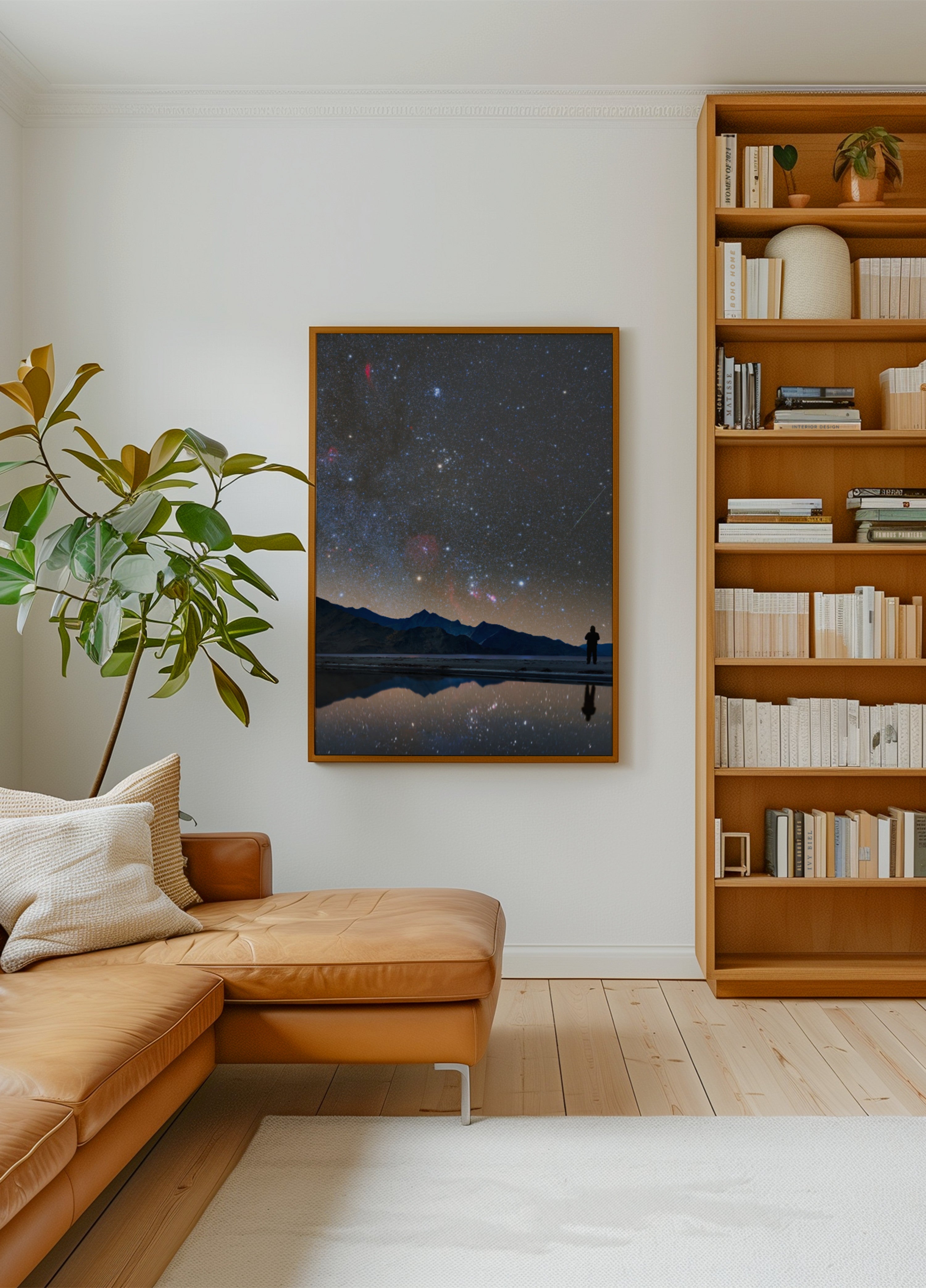 Sterrenkijker nachtelijke hemel reflectie