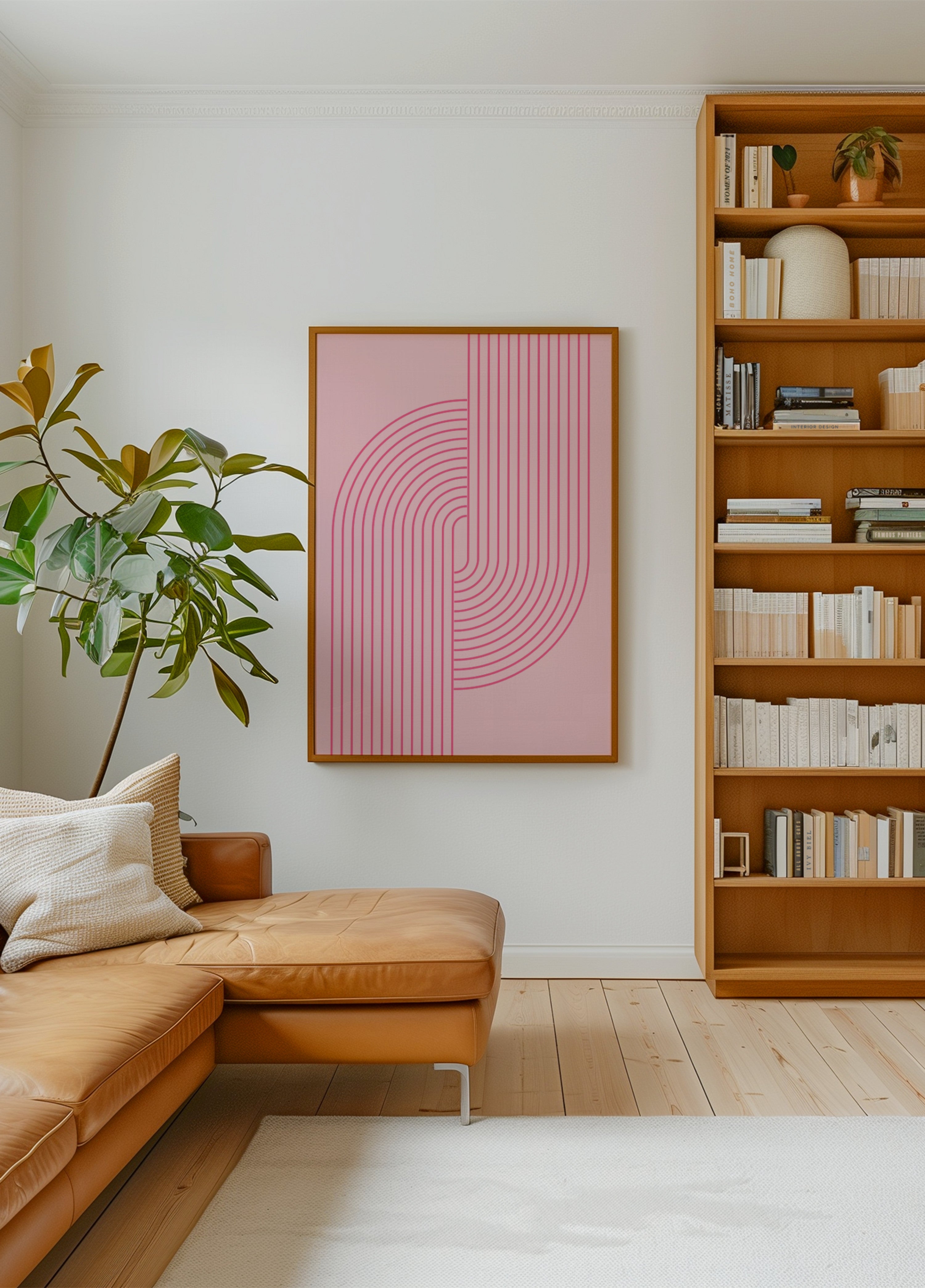 Roze abstracte rondingen