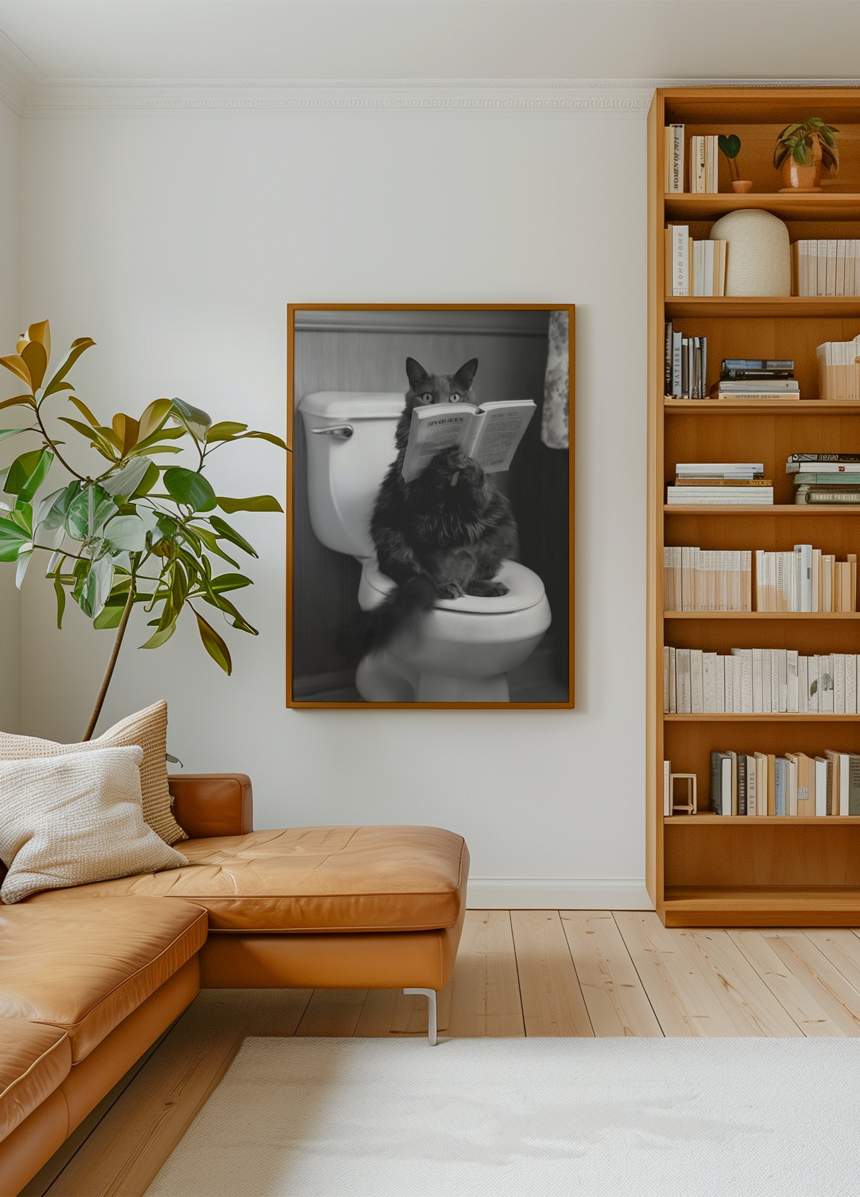 Kattenlezing op toilet