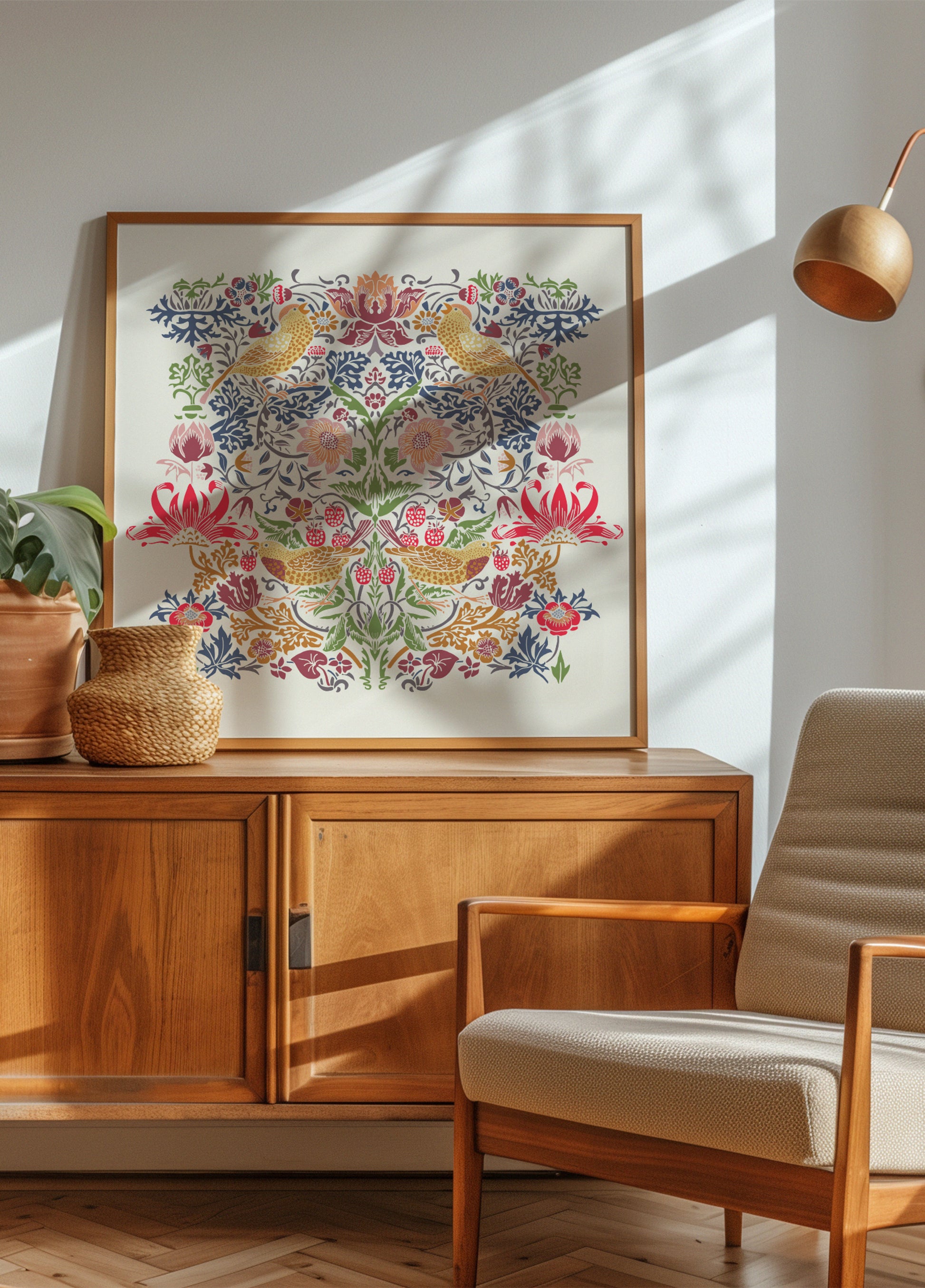Vintage botanische vogels