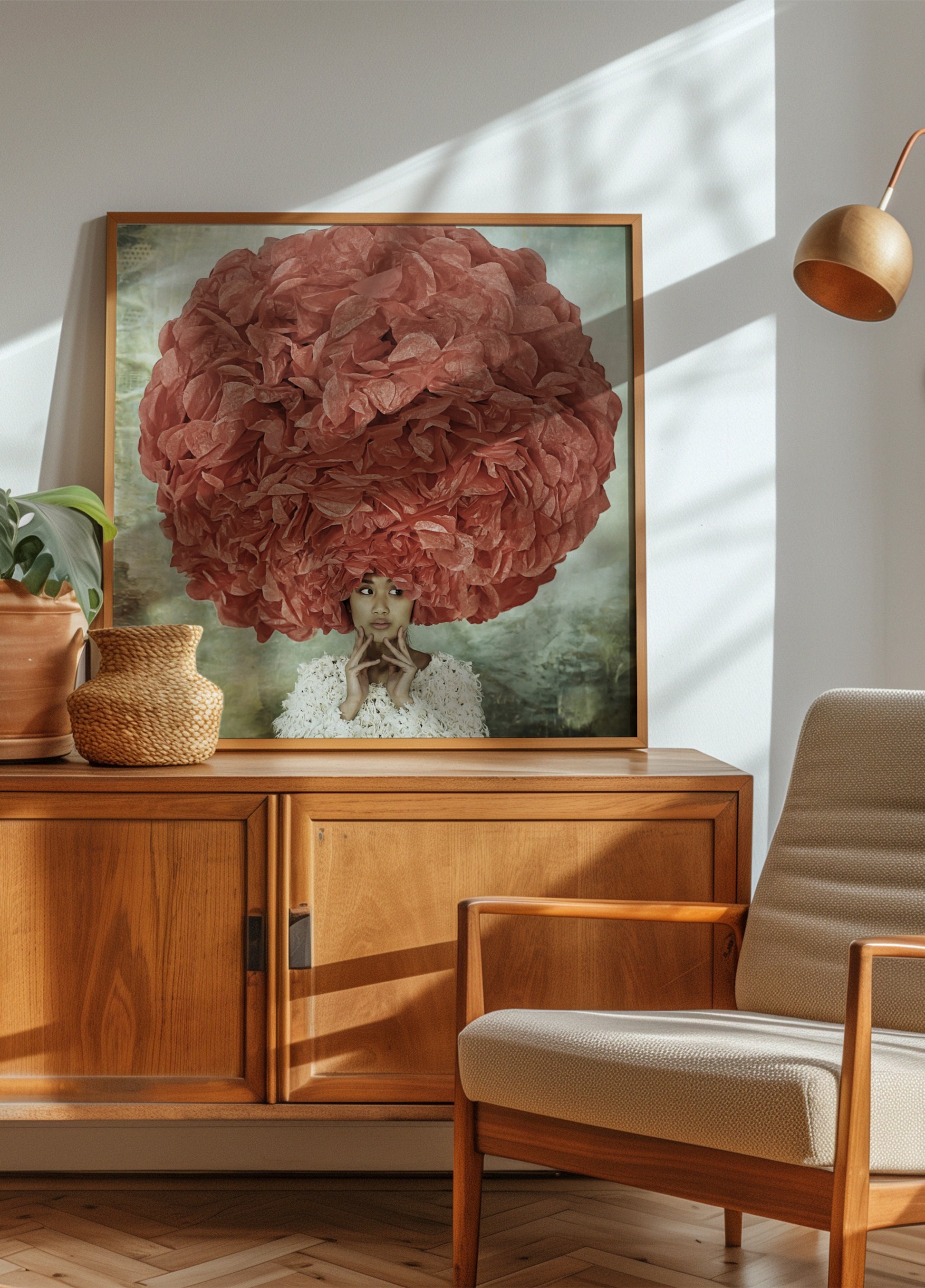 Karmozijnrode bloemblaadjesdroom