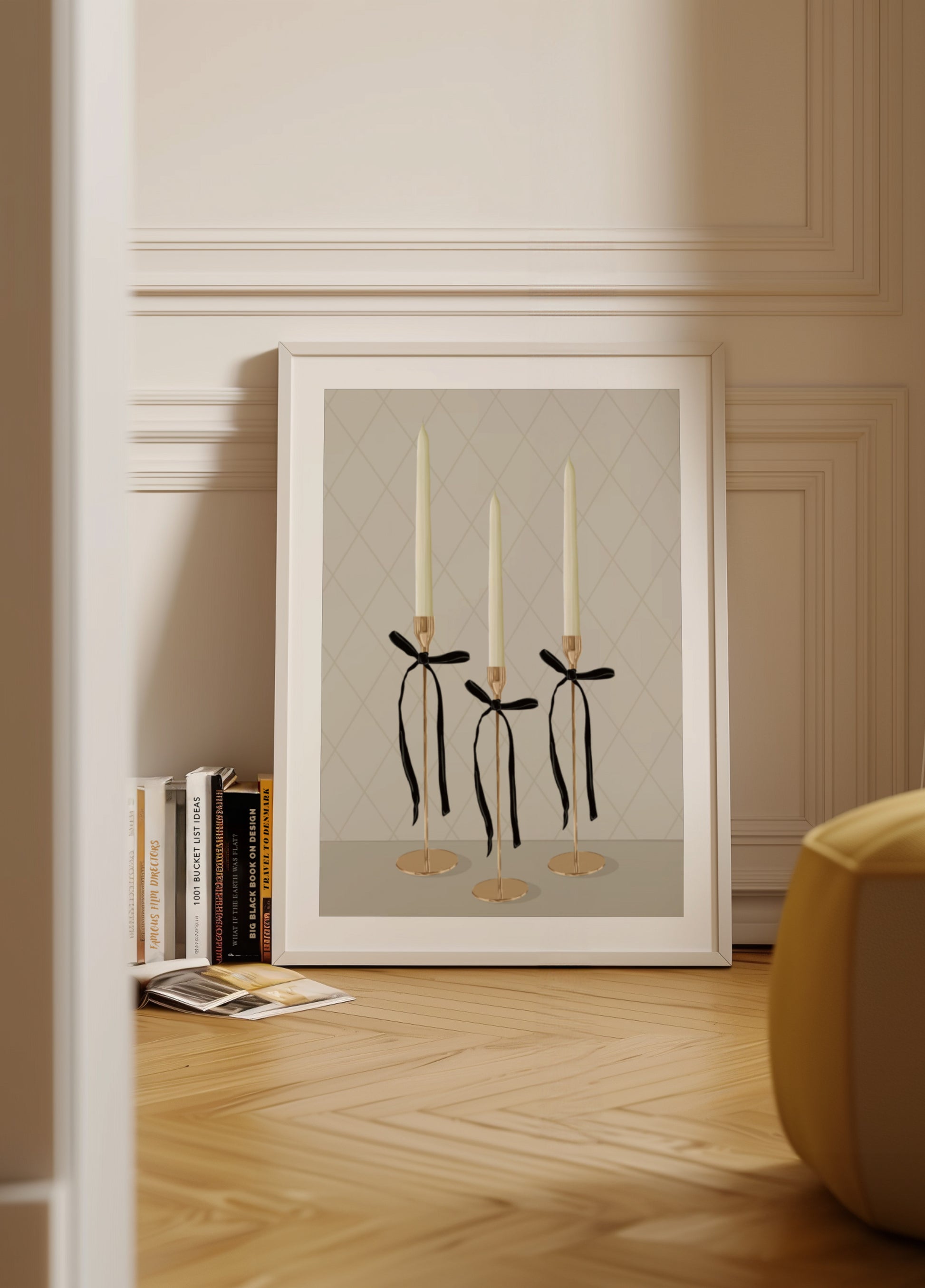 Elegante gouden taperkaarsen